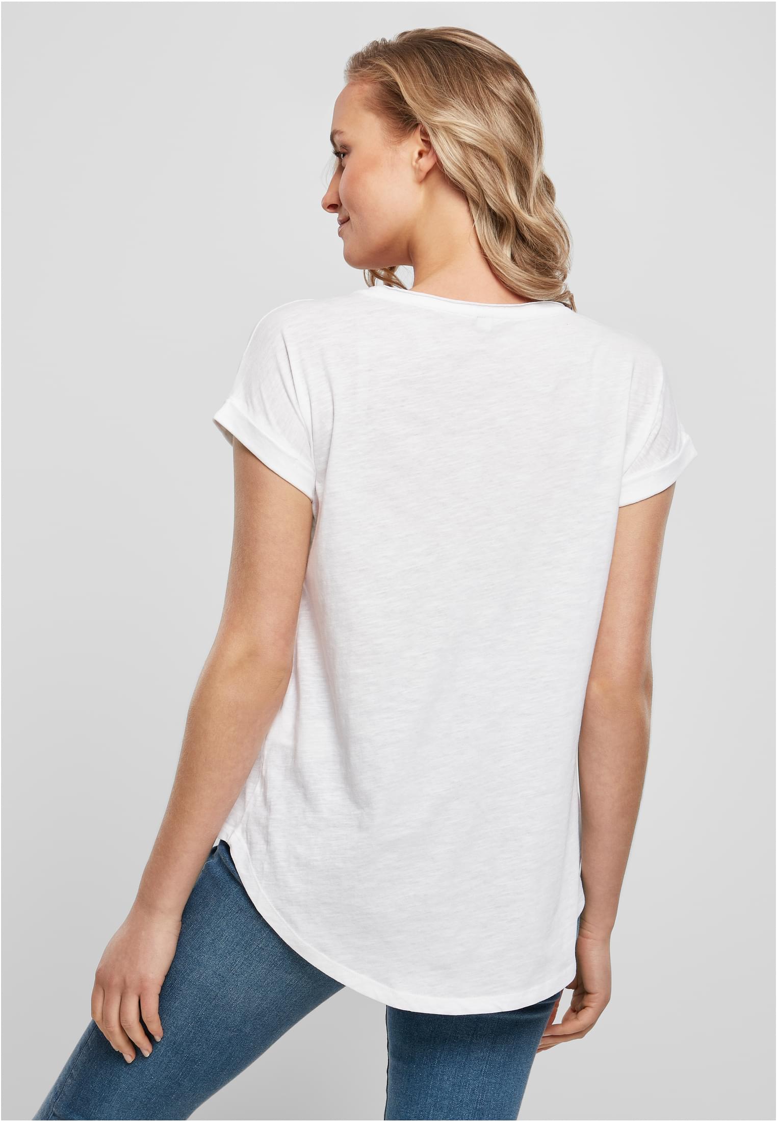 Ladies Long Slub Tee white | white