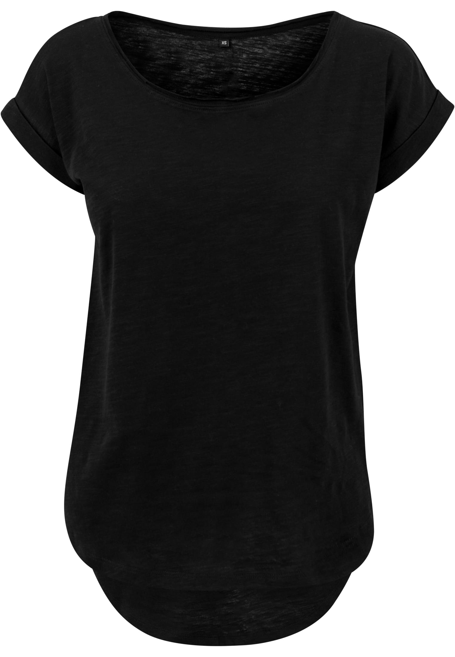 Ladies Long Slub Tee black | black