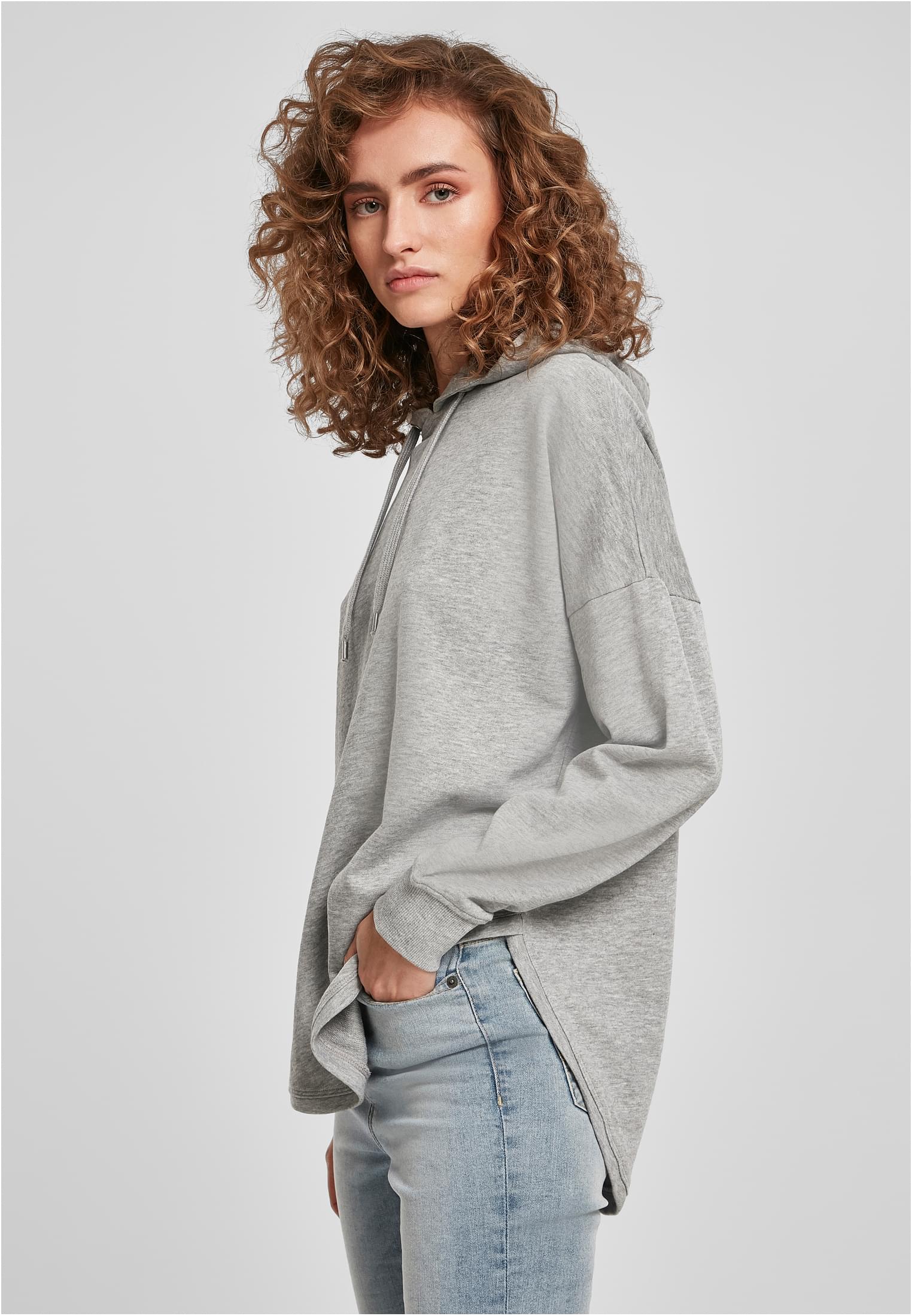 Ladies Oversized Hoody grey | grey