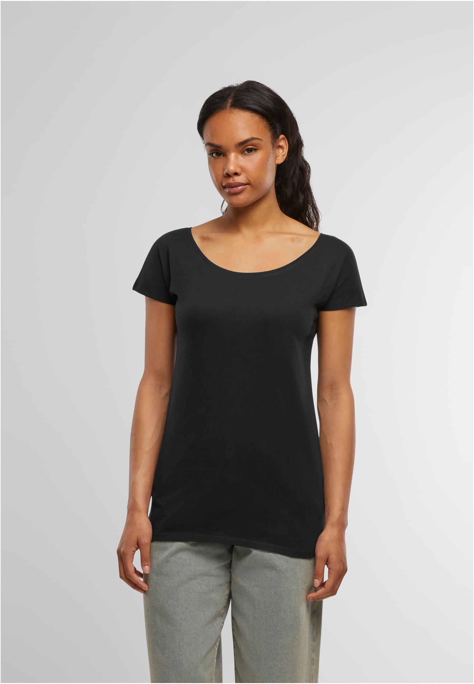 Ladies Wideneck Tee black | black