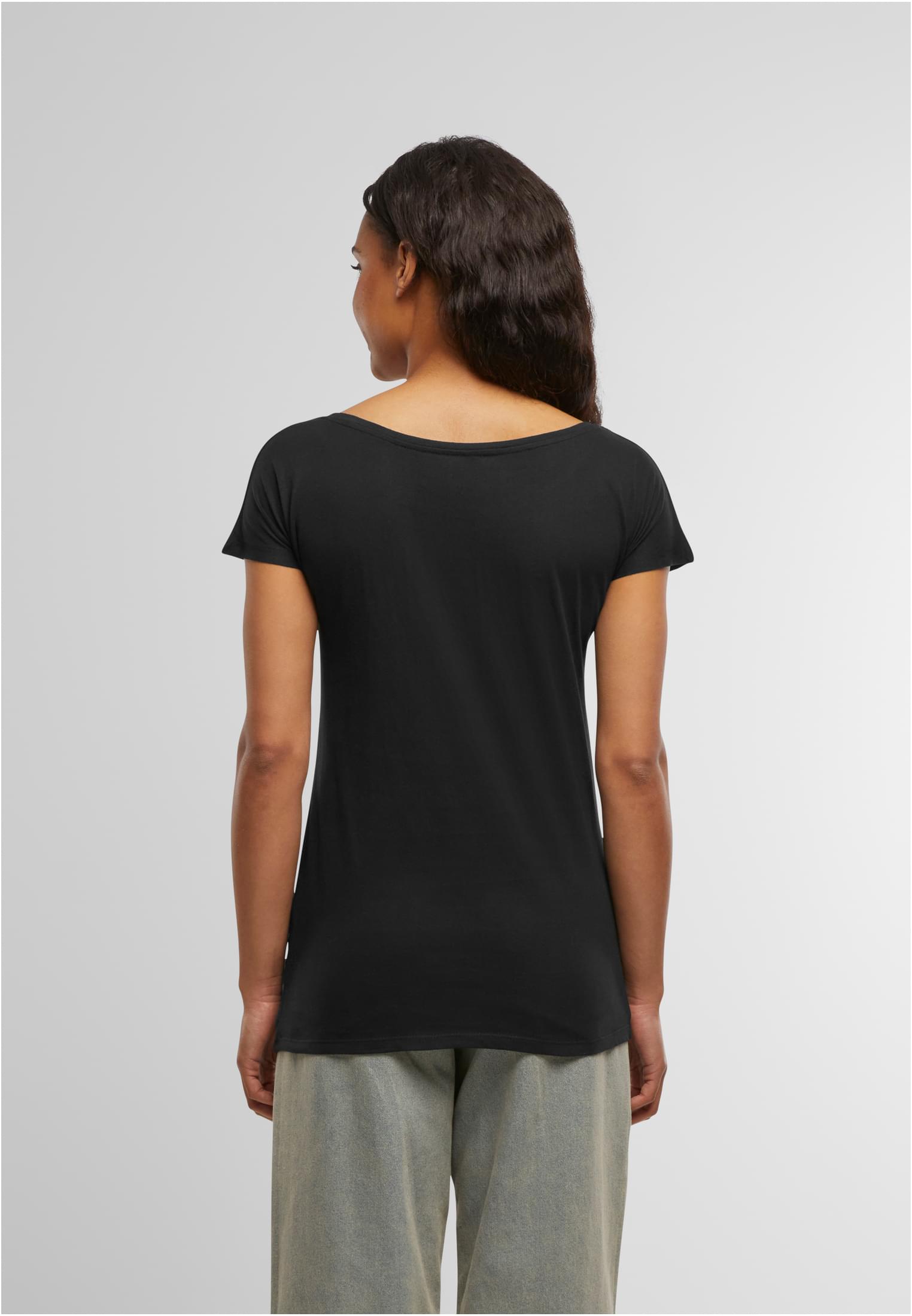 Ladies Wideneck Tee black | black