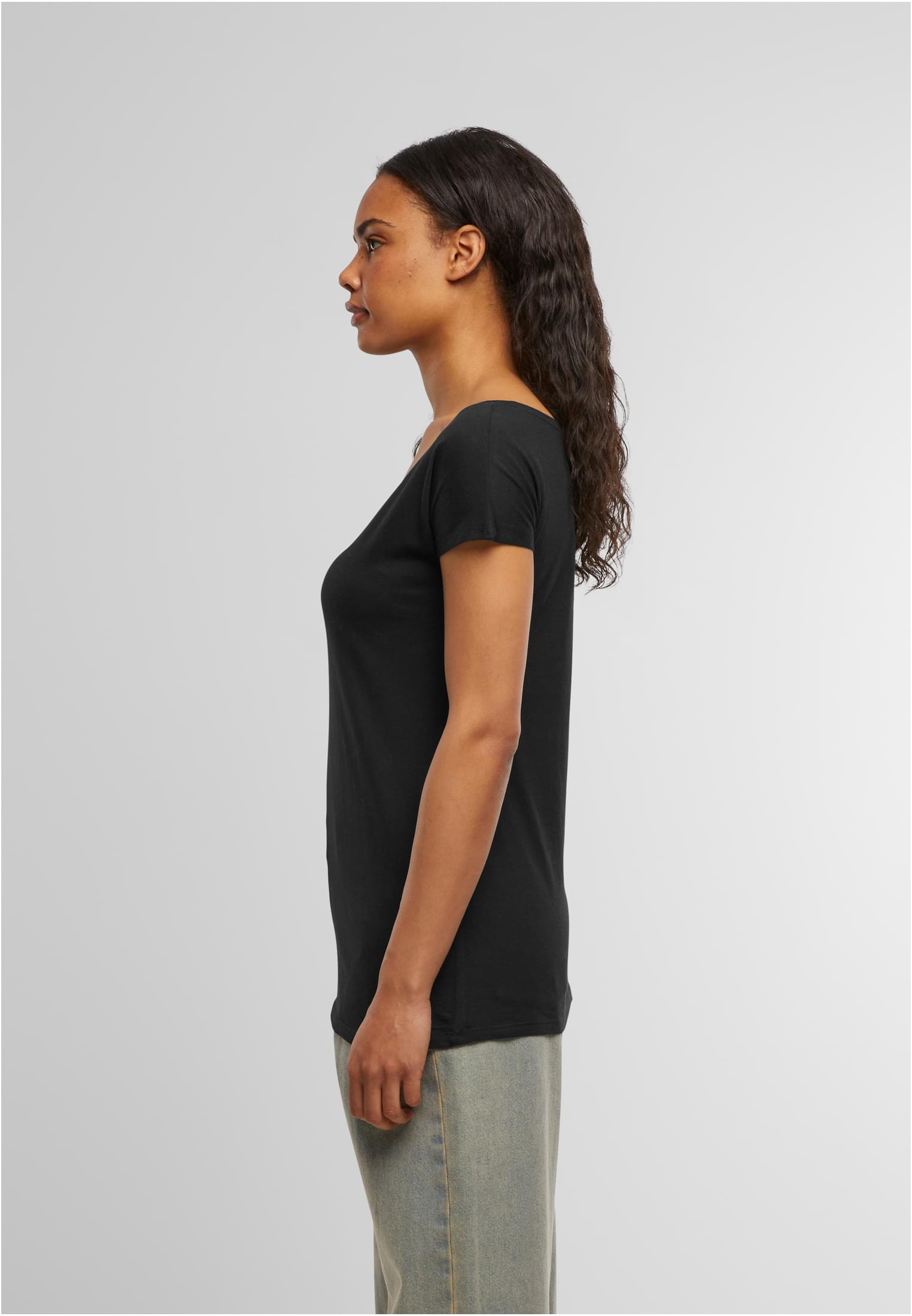 Ladies Wideneck Tee black | black