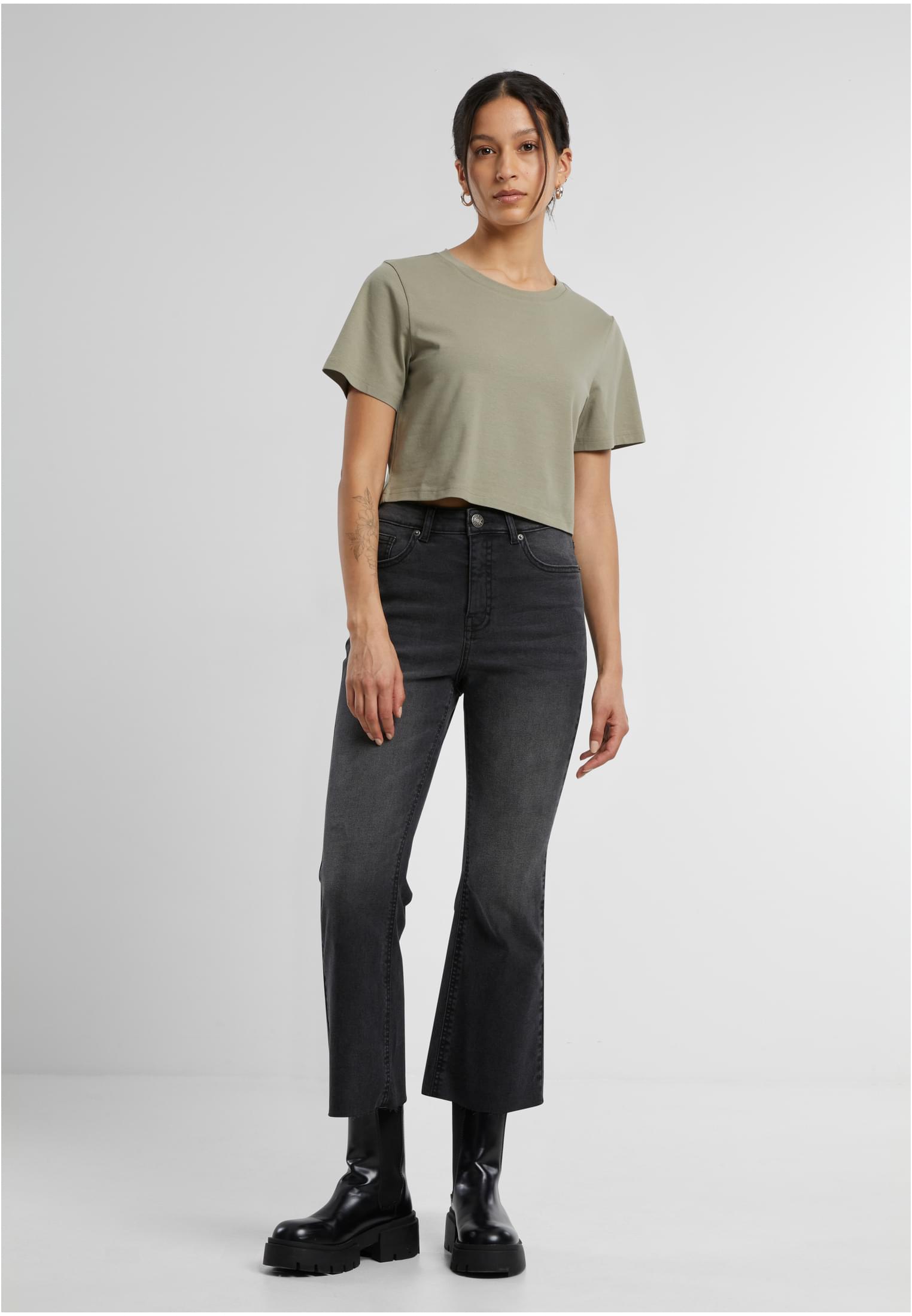 Ladies Cropped Tee paleolive | paleolive