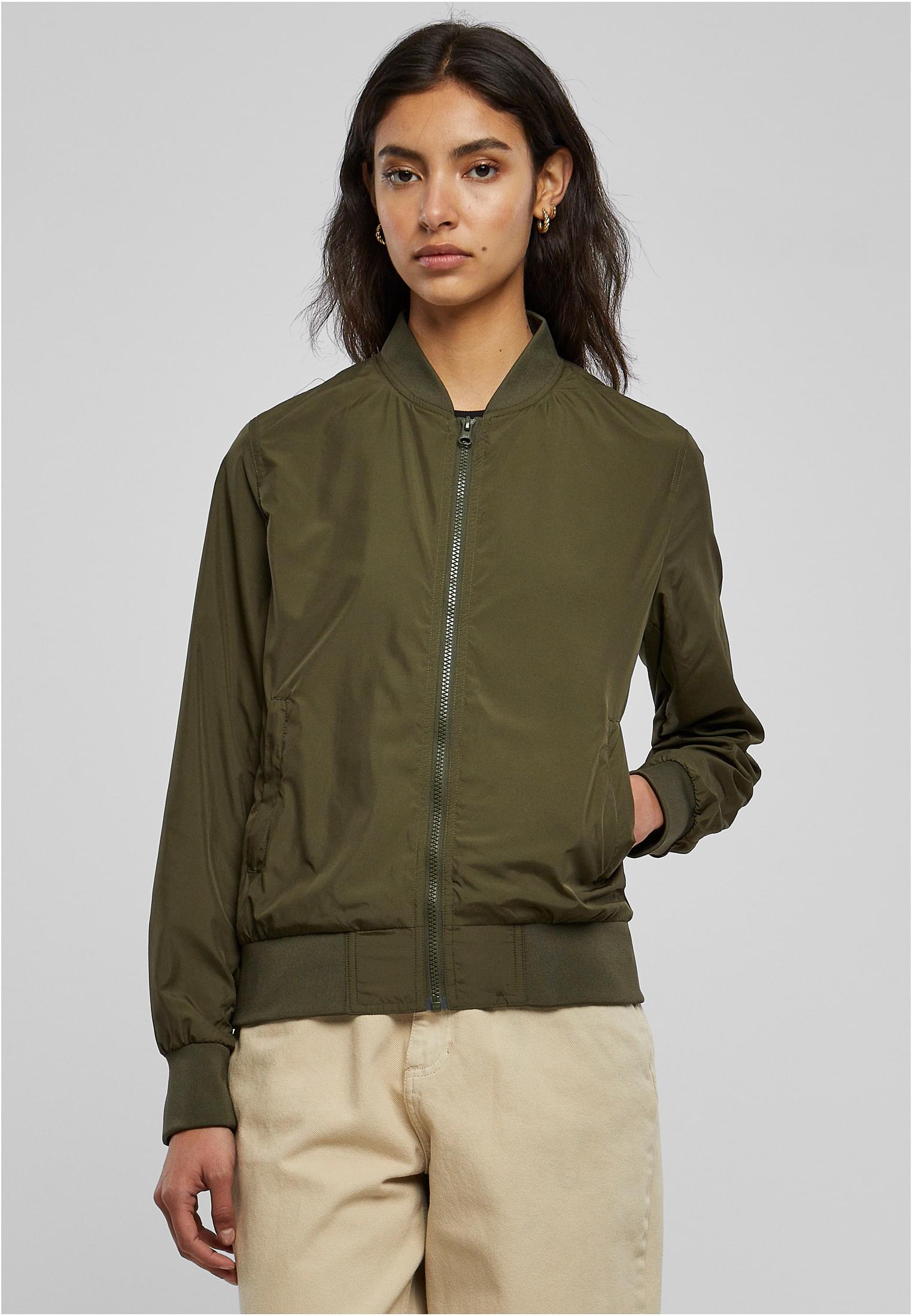 Ladies Bomber Jacket dark olive | dark olive