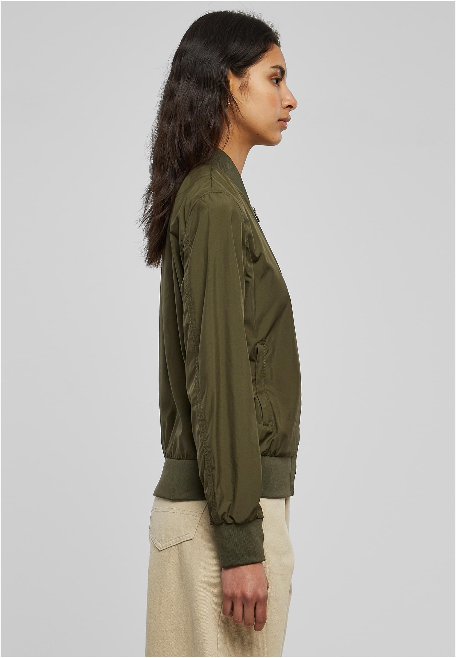 Ladies Bomber Jacket dark olive | dark olive