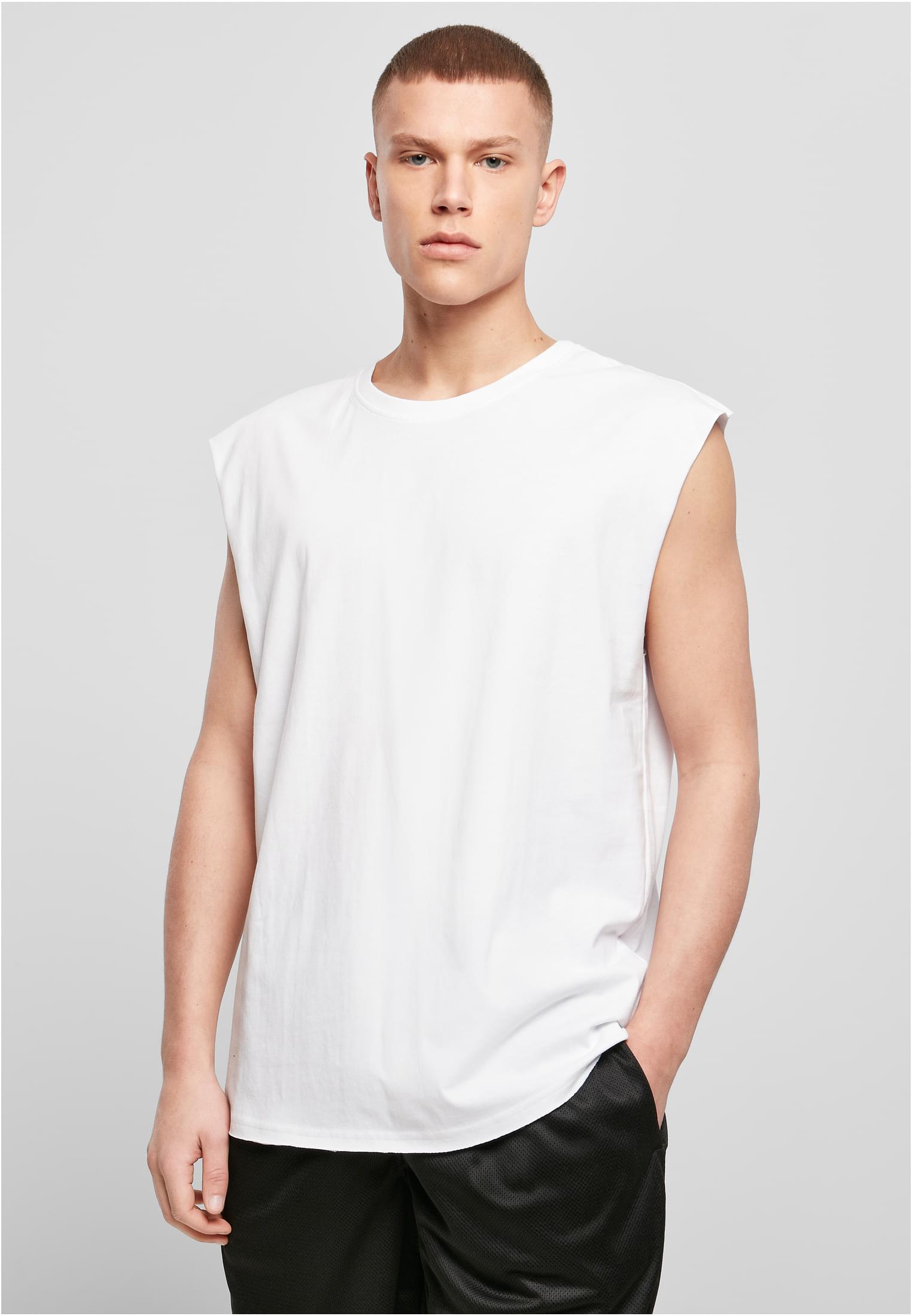 Sleeveless Tee white | white