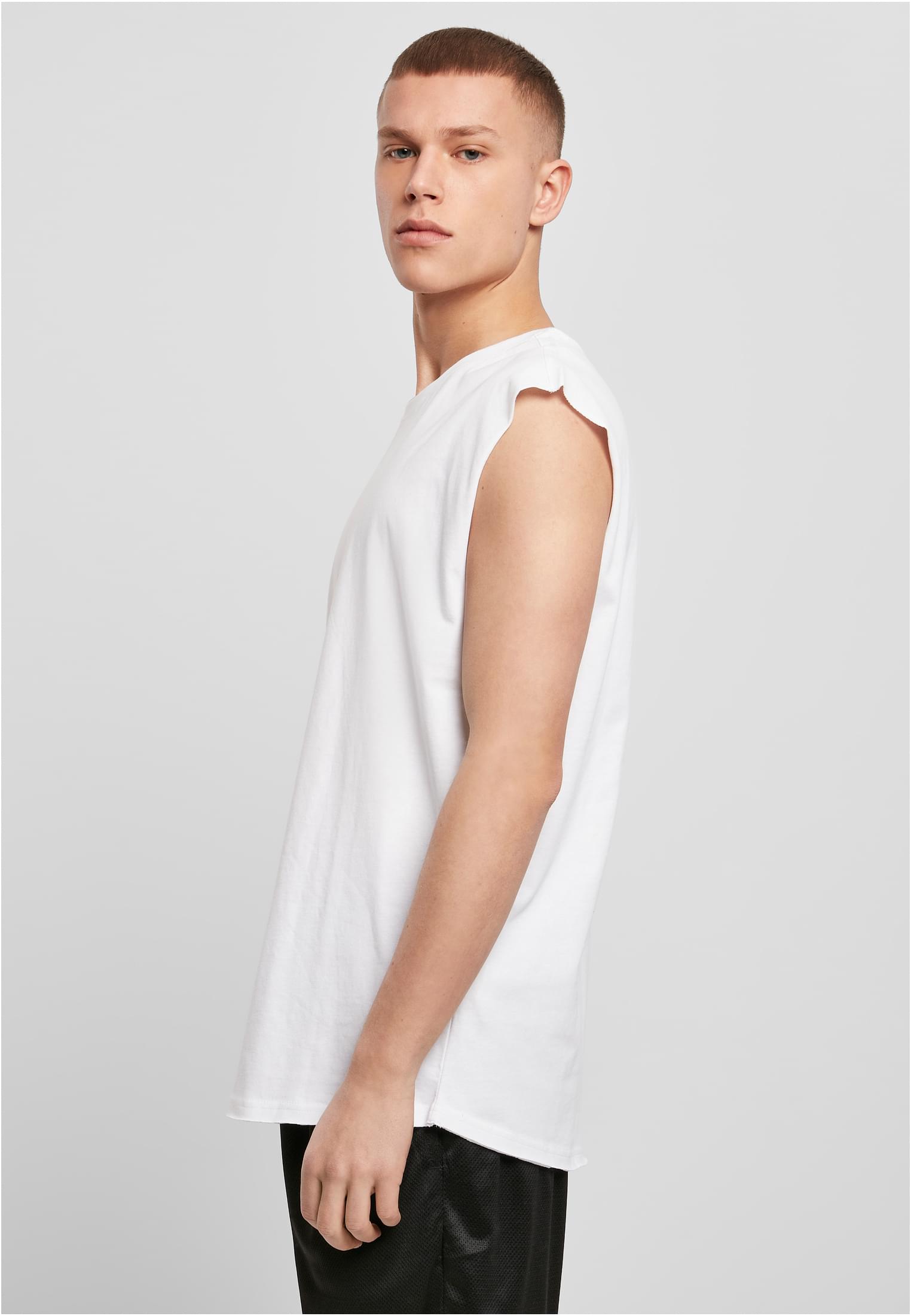 Sleeveless Tee white | white