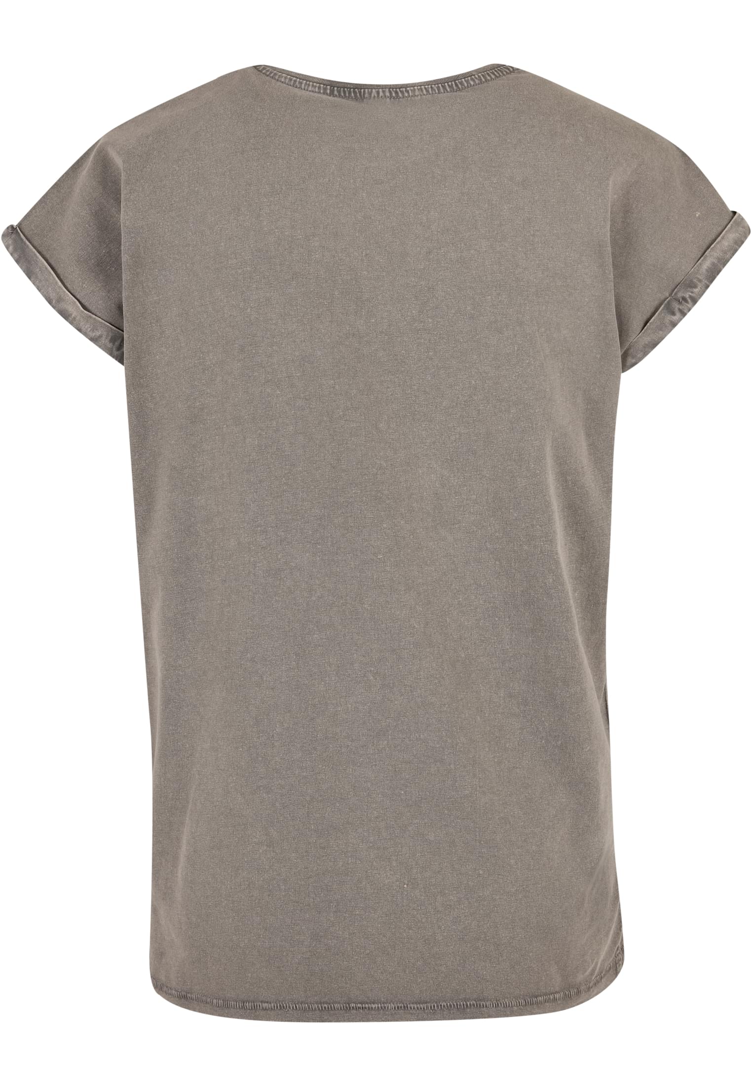 Ladies Acid Washed Extended Shoulder Tee asphalt | asphalt