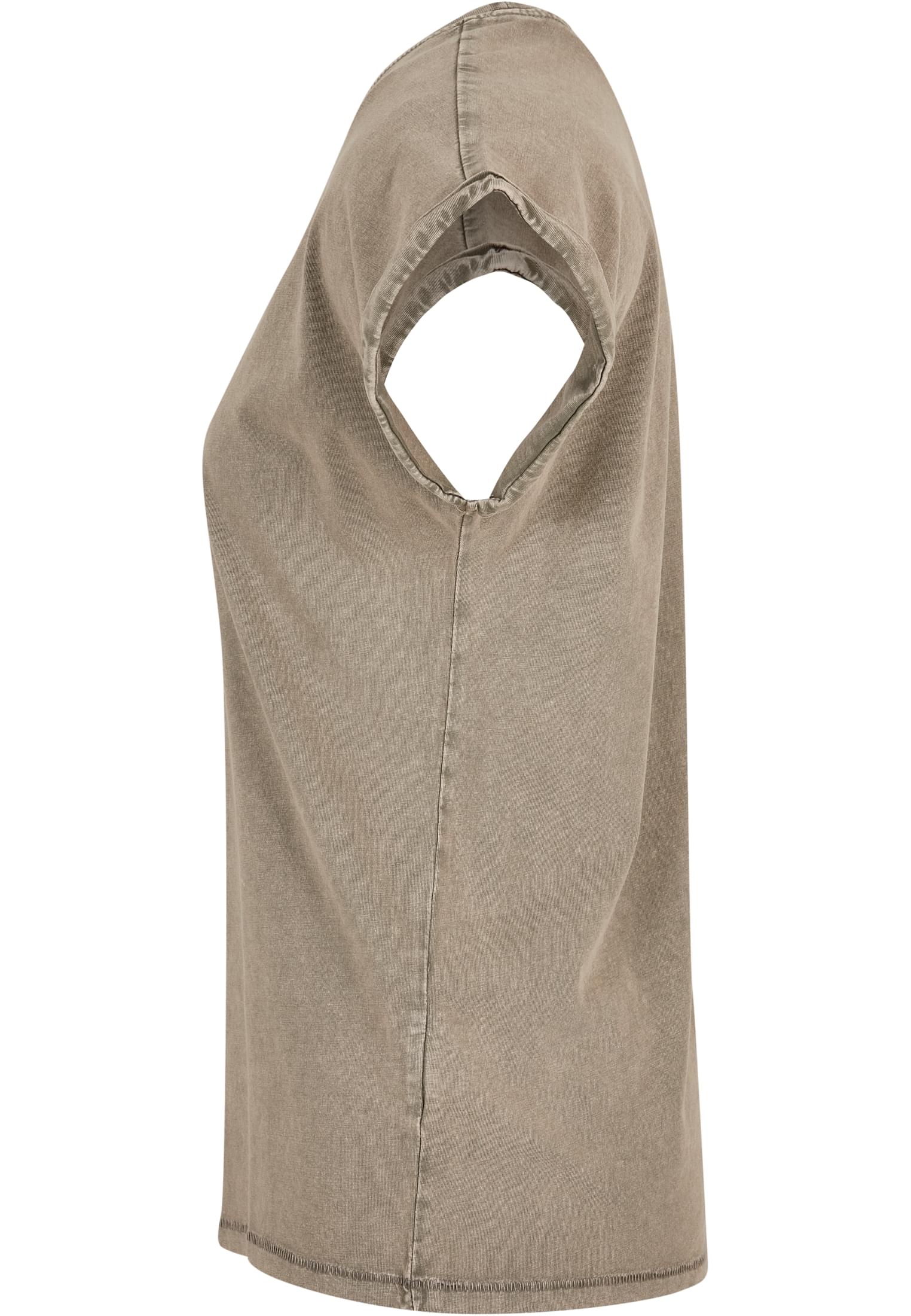 Ladies Acid Washed Extended Shoulder Tee darkkhaki | darkkhaki
