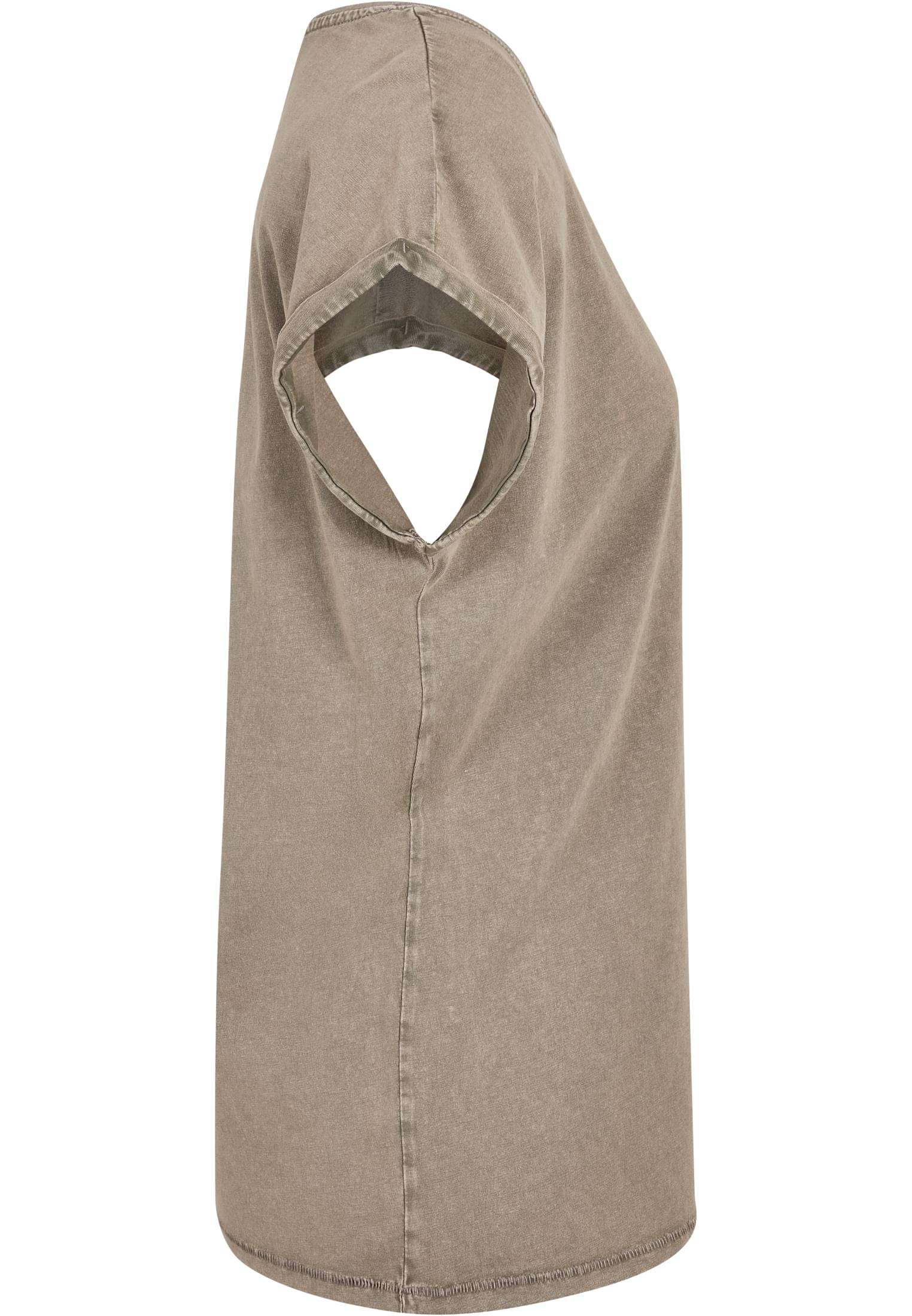 Ladies Acid Washed Extended Shoulder Tee darkkhaki | darkkhaki