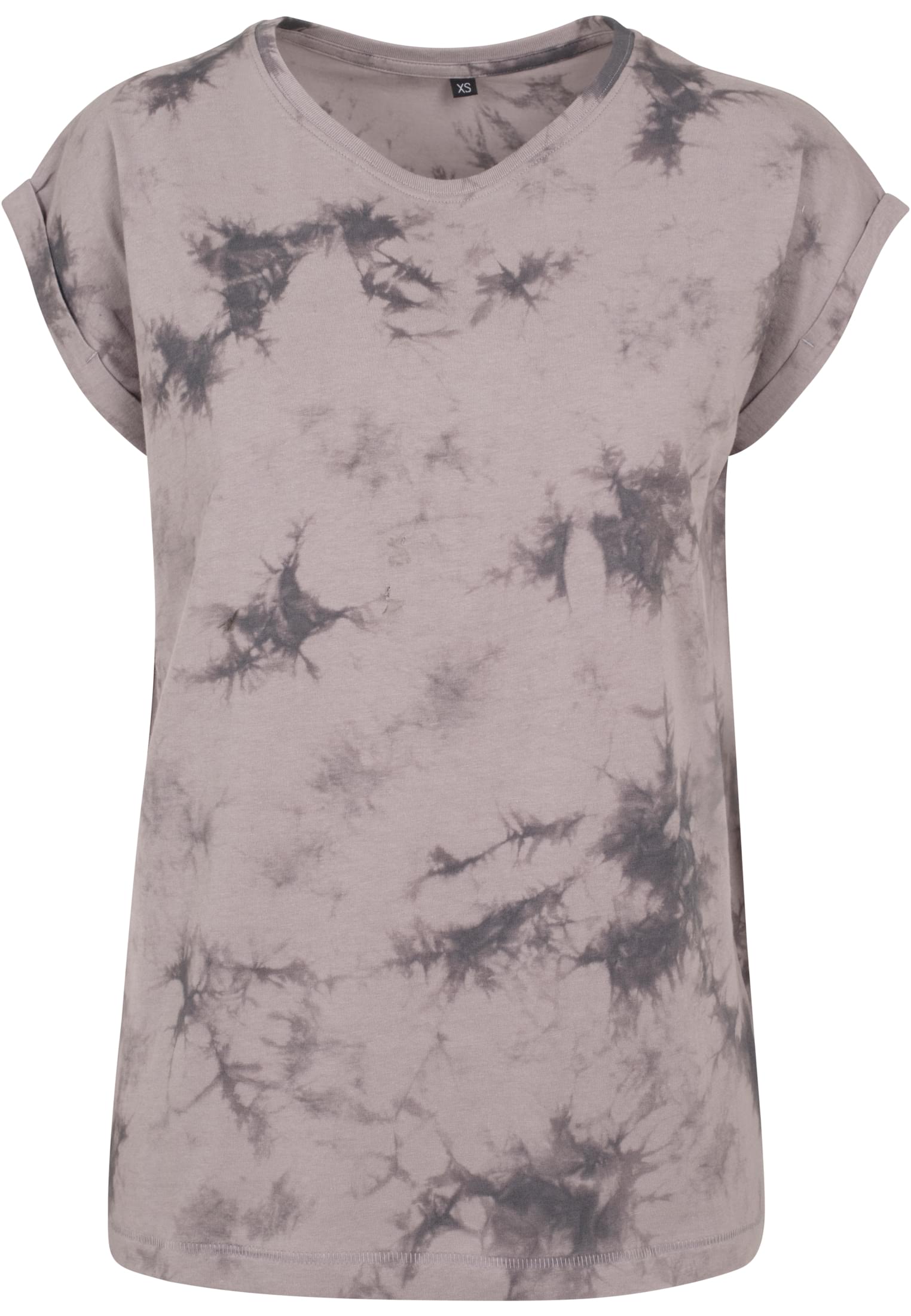 Ladies Batik Dye Extended Shoulder Tee lightgrey grey | lightgrey grey