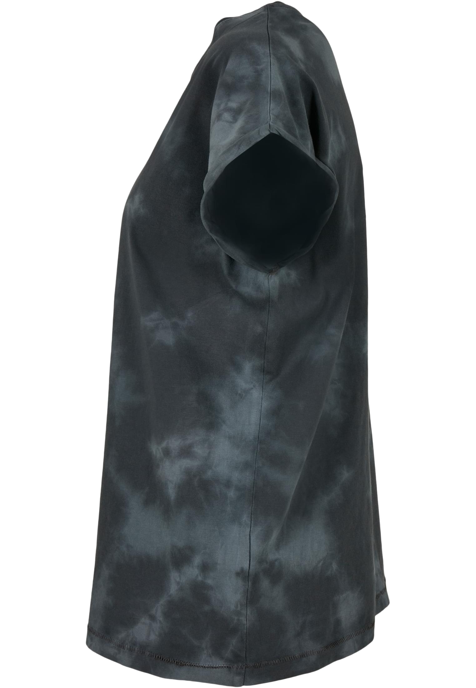 Ladies Batik Dye Extended Shoulder Tee grey darkgrey | grey darkgrey
