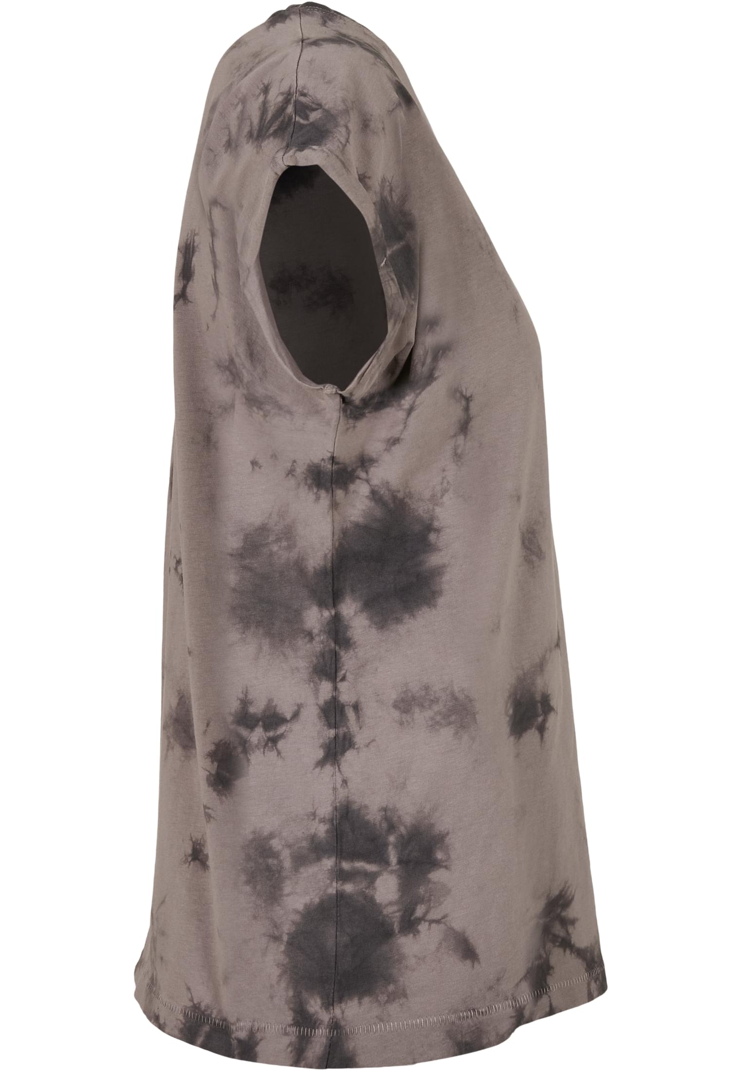 Ladies Batik Dye Extended Shoulder Tee lightgrey grey | lightgrey grey