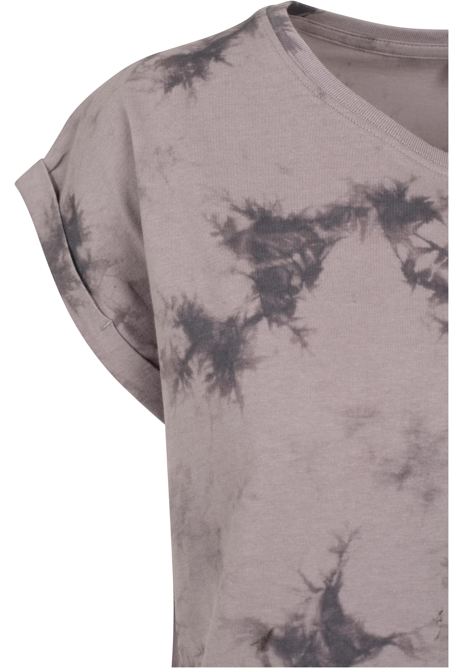 Ladies Batik Dye Extended Shoulder Tee lightgrey grey | lightgrey grey