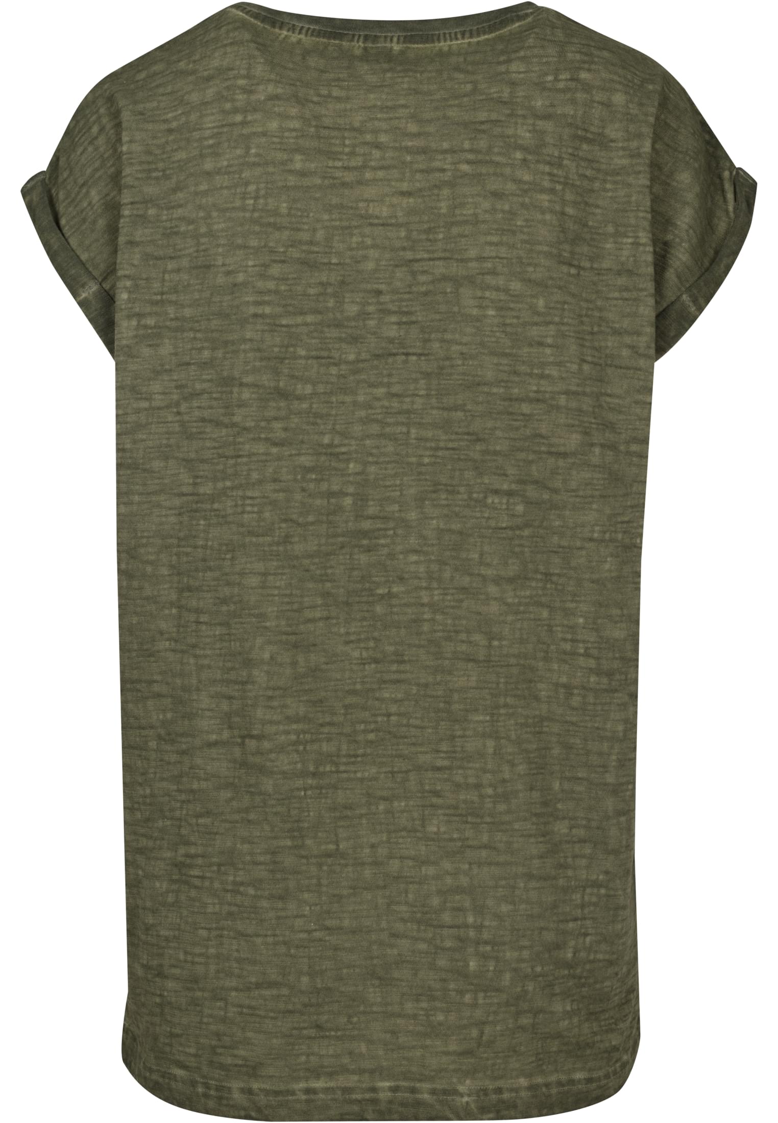 Ladies Spray Dye Extended Shoulder Tee olive | olive