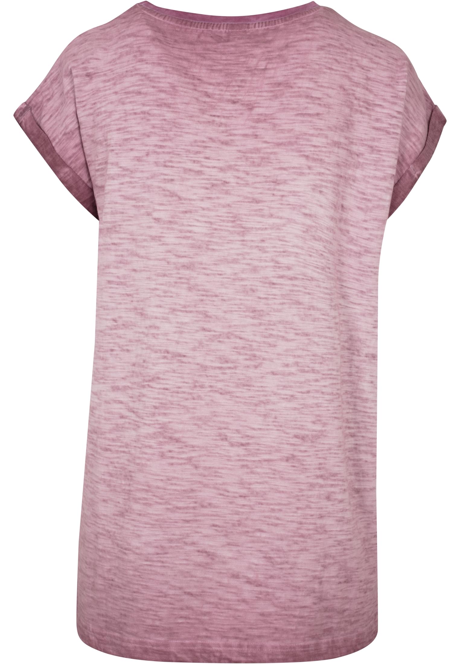 Ladies Spray Dye Extended Shoulder Tee burgundy | burgundy