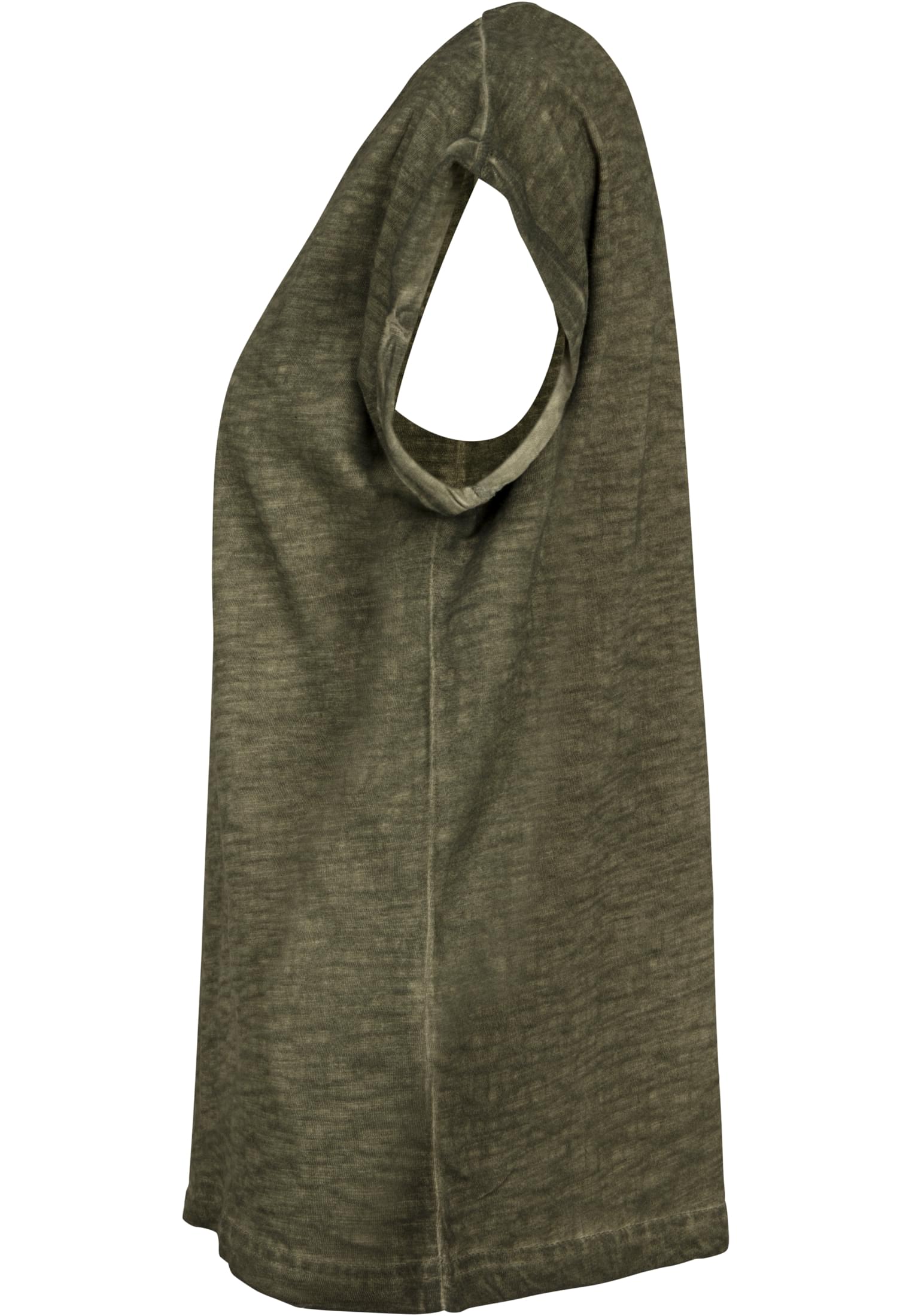 Ladies Spray Dye Extended Shoulder Tee olive | olive