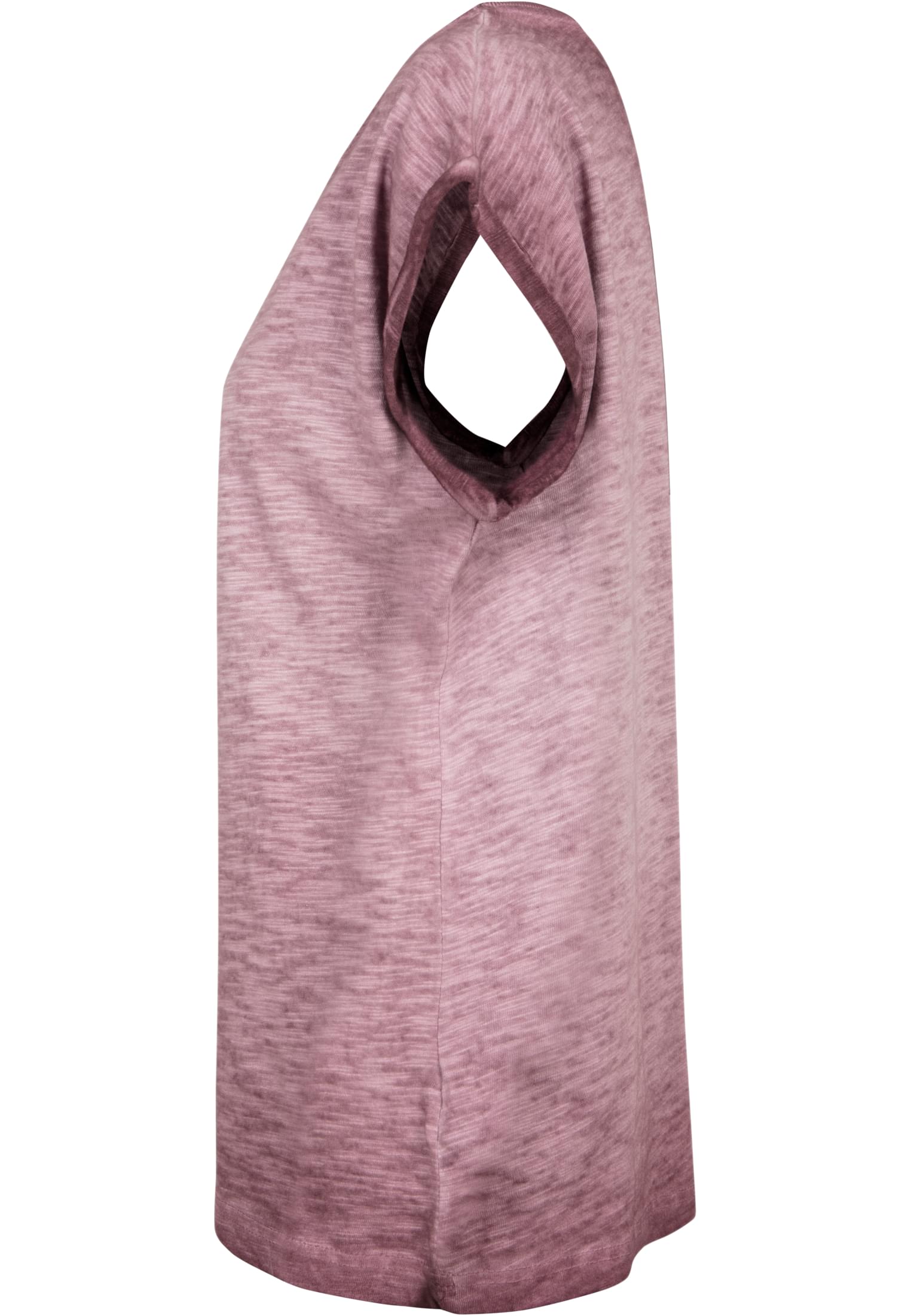 Ladies Spray Dye Extended Shoulder Tee burgundy | burgundy