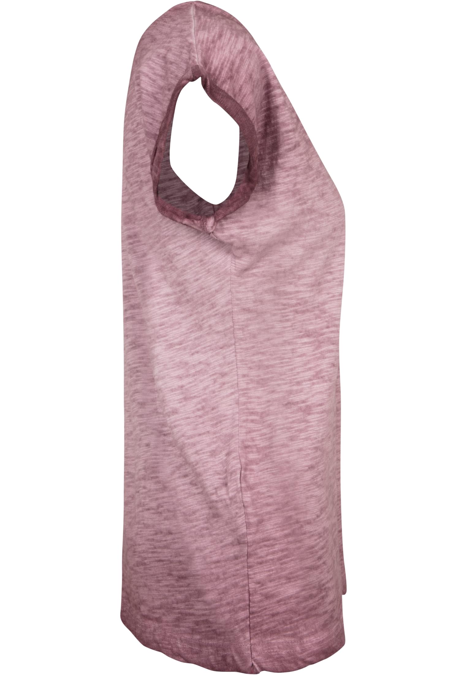 Ladies Spray Dye Extended Shoulder Tee burgundy | burgundy