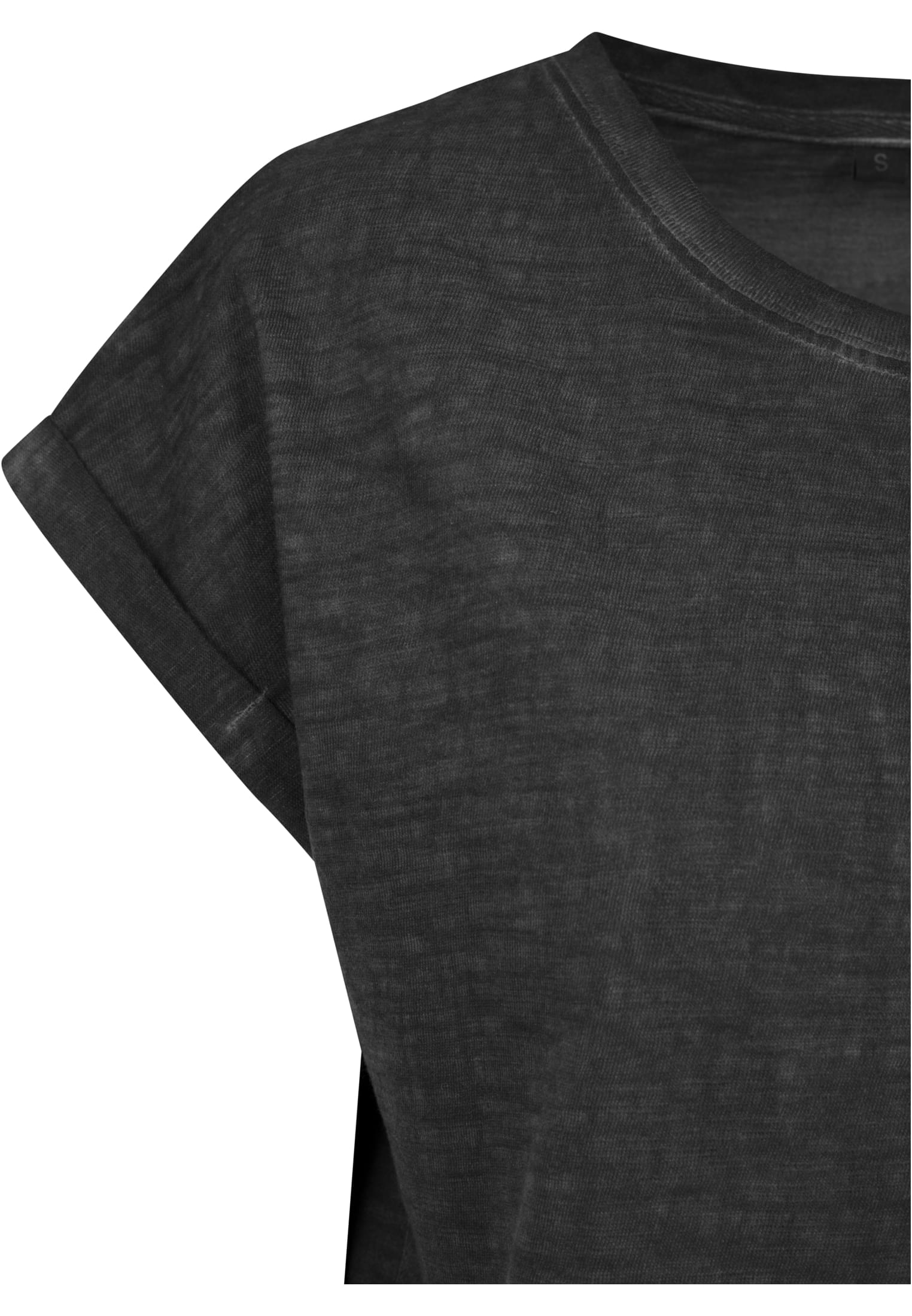 Ladies Spray Dye Extended Shoulder Tee darkgrey | darkgrey