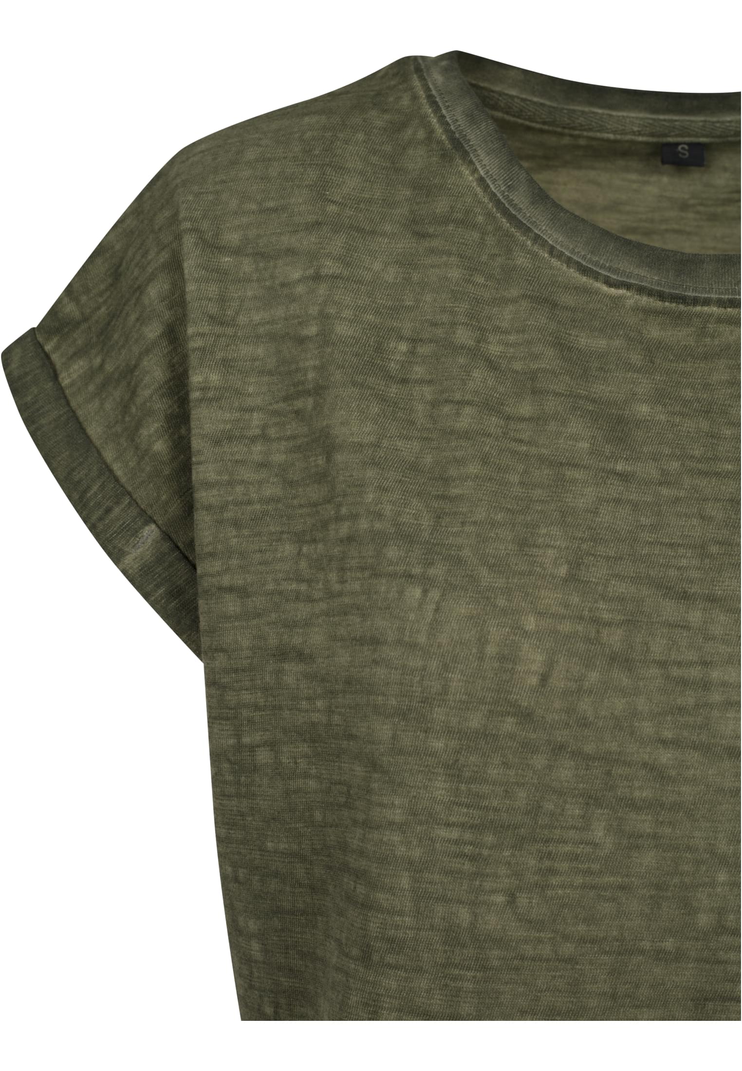 Ladies Spray Dye Extended Shoulder Tee olive | olive