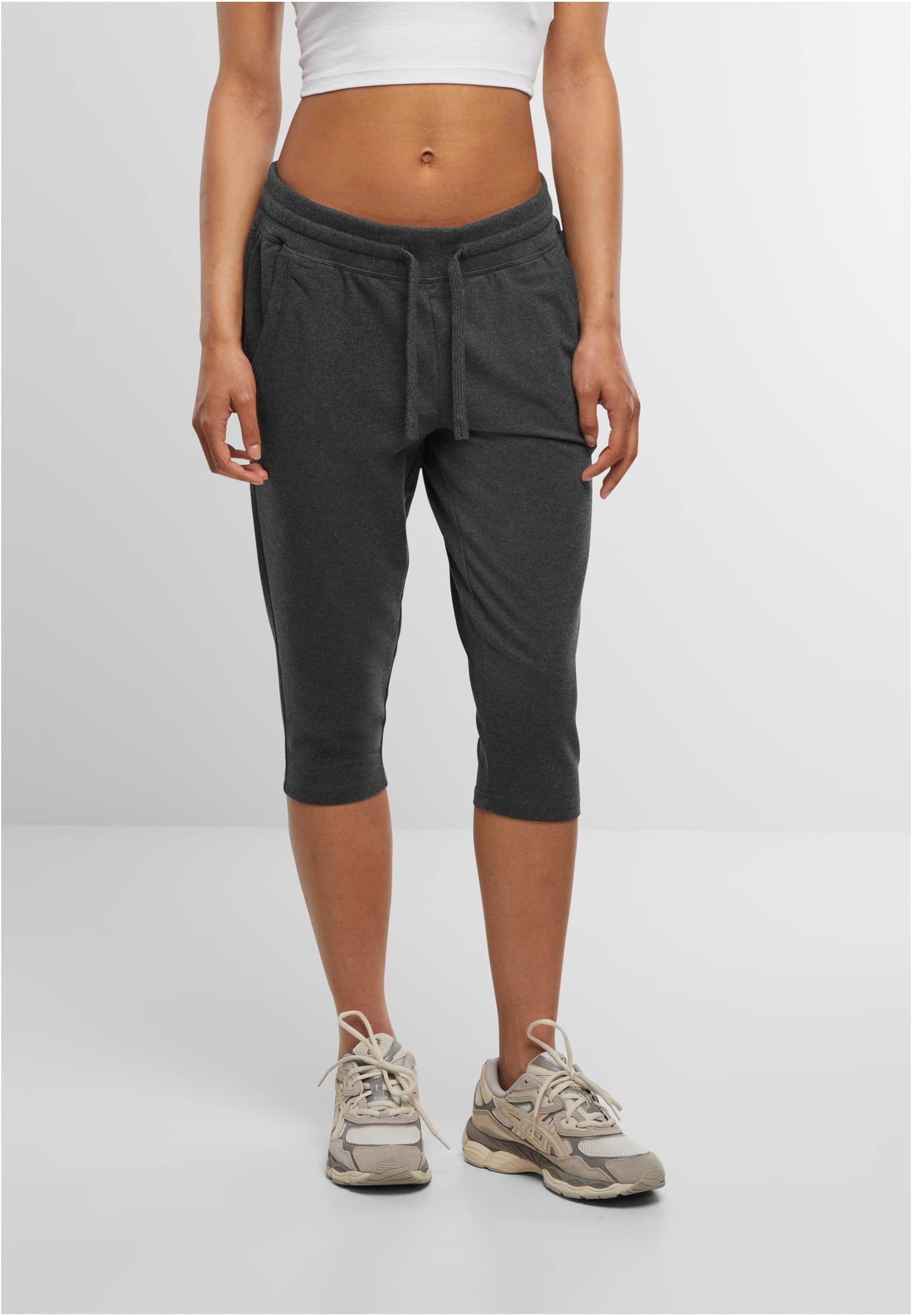 Ladies Terry 3/4 Jogging Pants charcoal | charcoal
