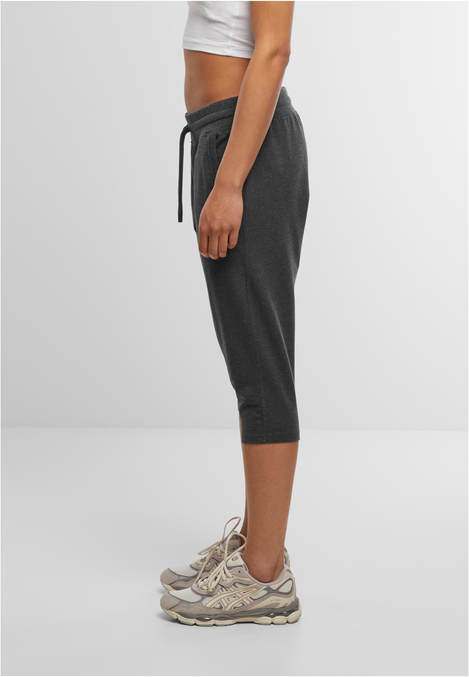 Ladies Terry 3/4 Jogging Pants charcoal | charcoal