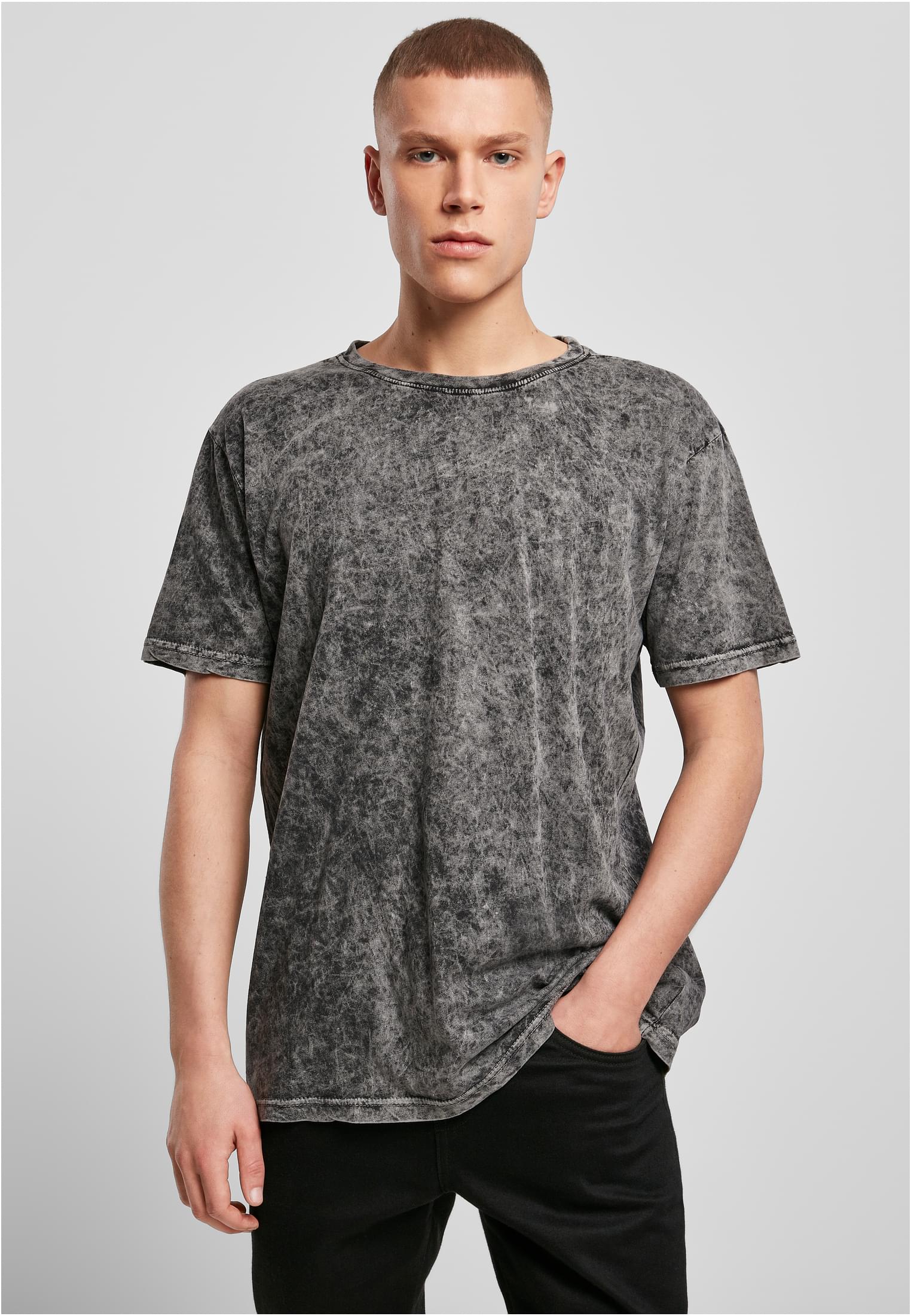Acid Washed Tee darkgrey white | darkgrey white