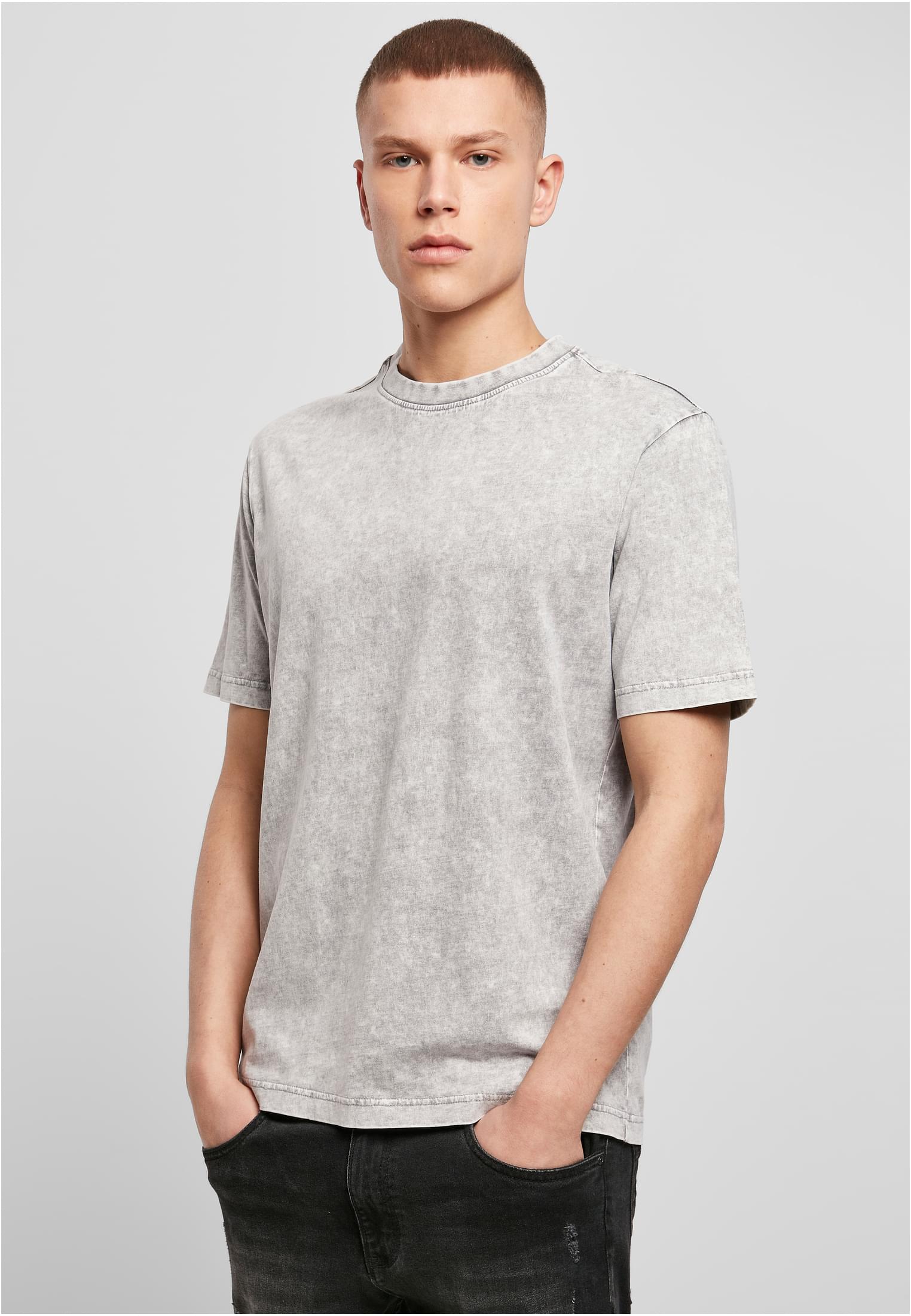 Acid Washed Tee grey black | grey black