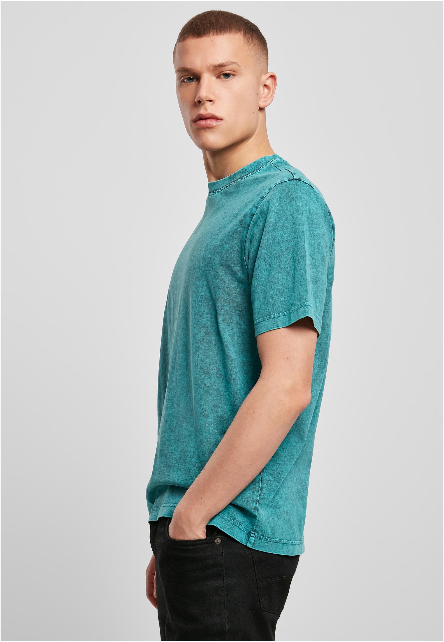 Acid Washed Tee teal black | teal black