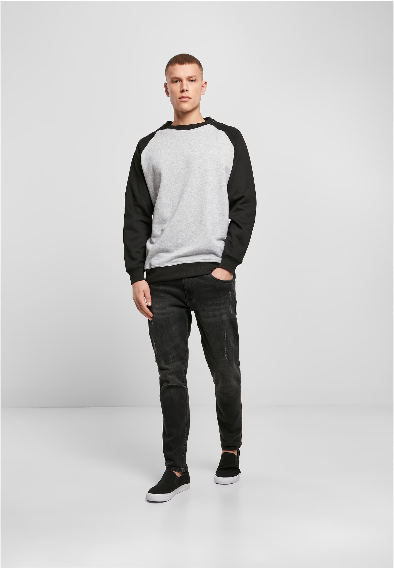 Raglan Crewneck h.grey/blk | h.grey/blk
