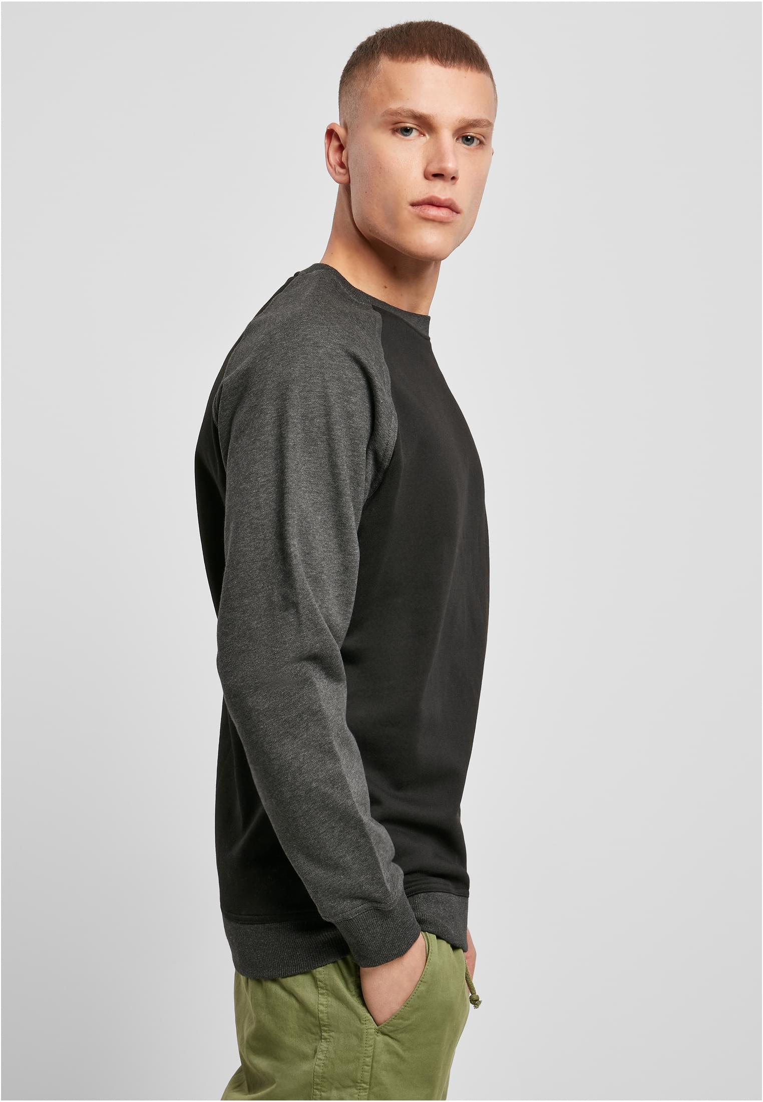 Raglan Crewneck blk/cha | blk/cha