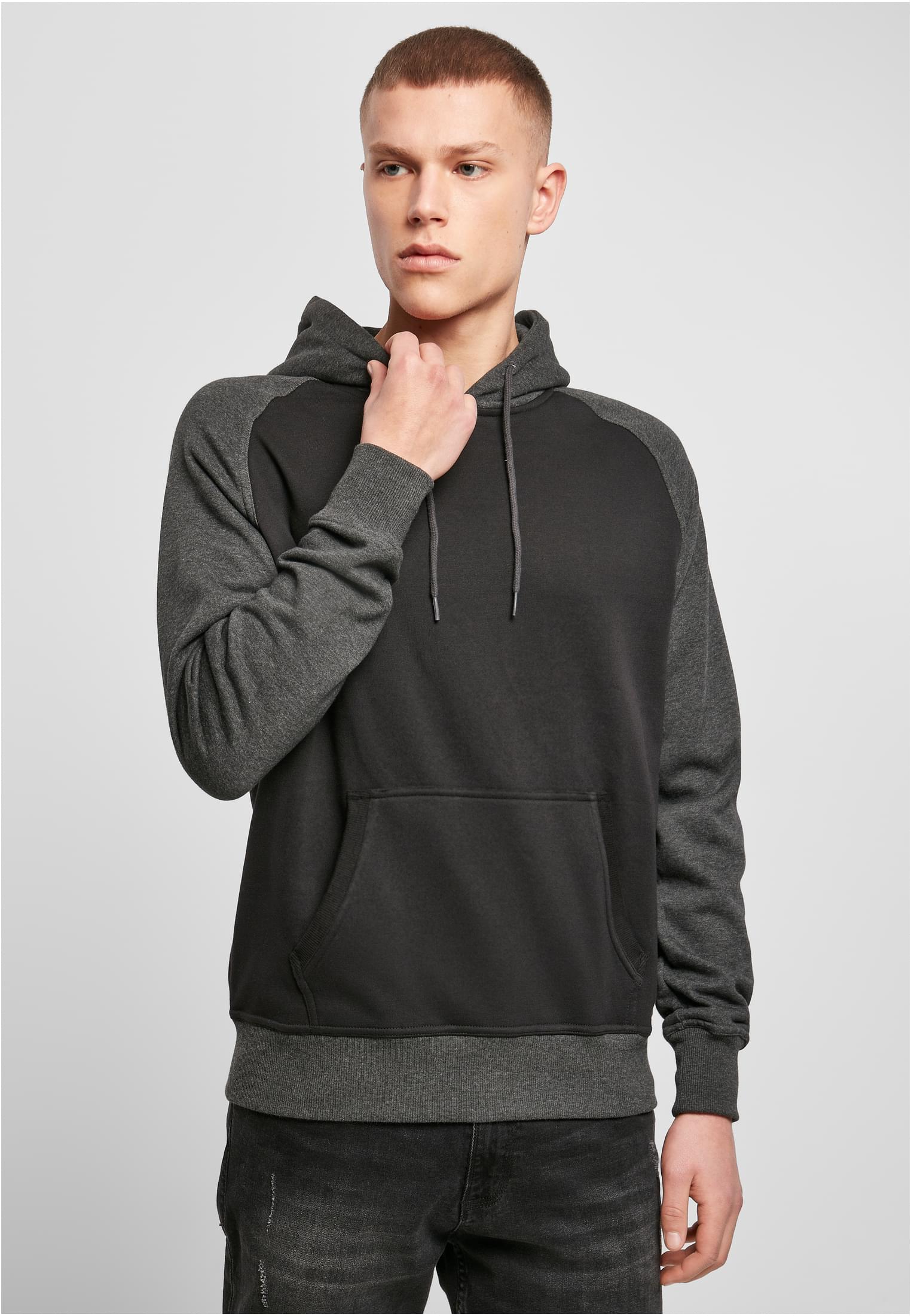 Raglan Hoody blk/cha | blk/cha