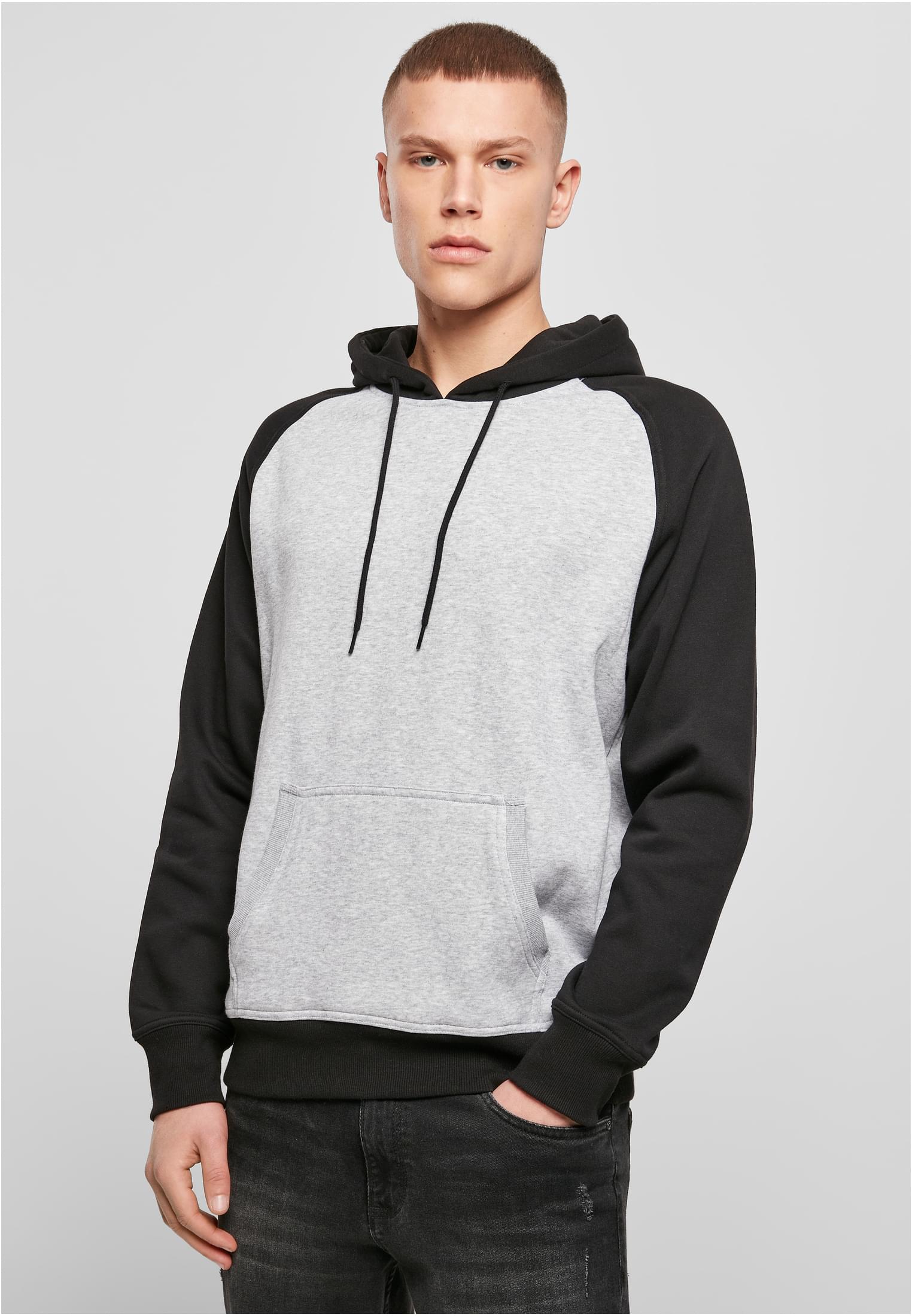 Raglan Hoody h.grey/blk | h.grey/blk