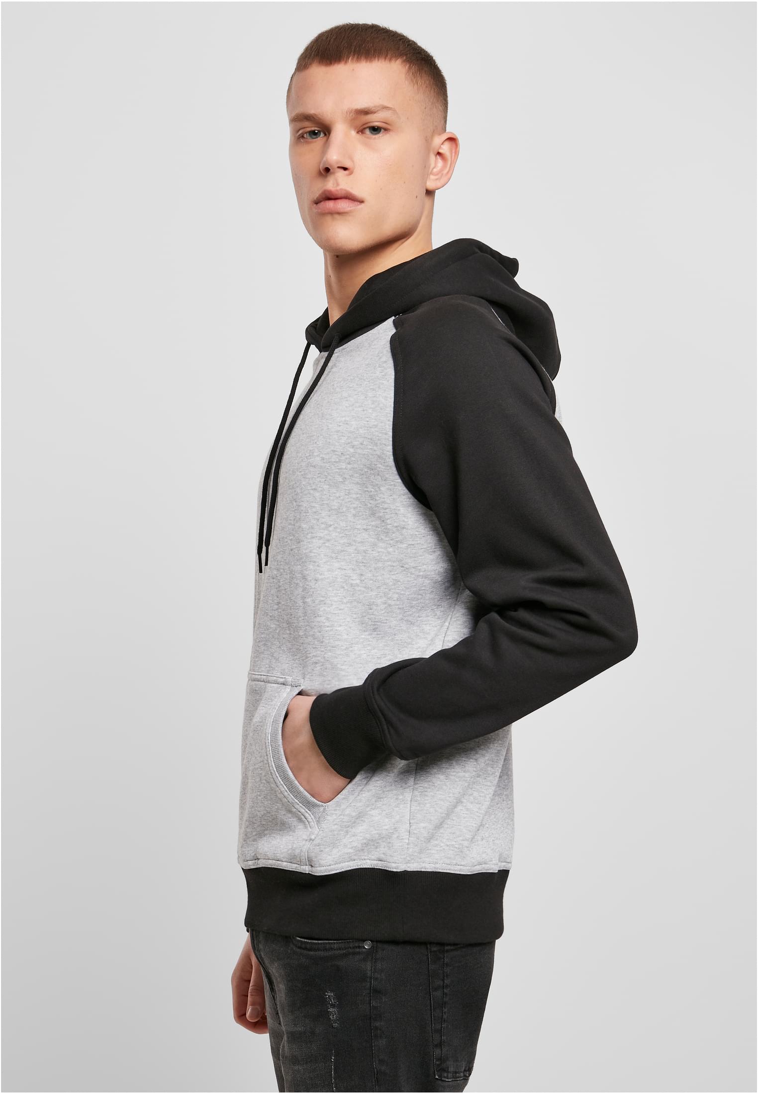 Raglan Hoody h.grey/blk | h.grey/blk