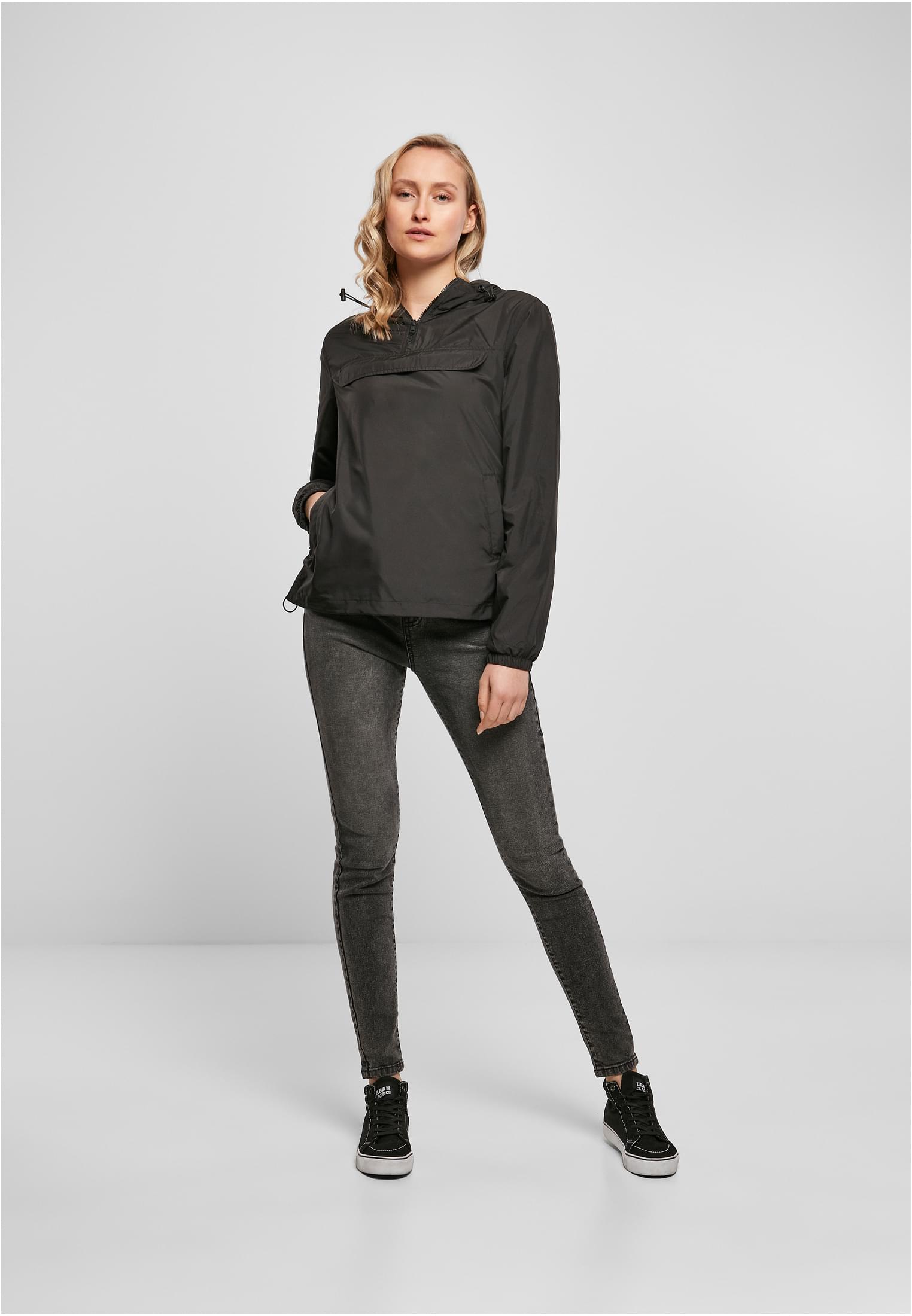 Ladies Basic Pull Over Jacket black | black