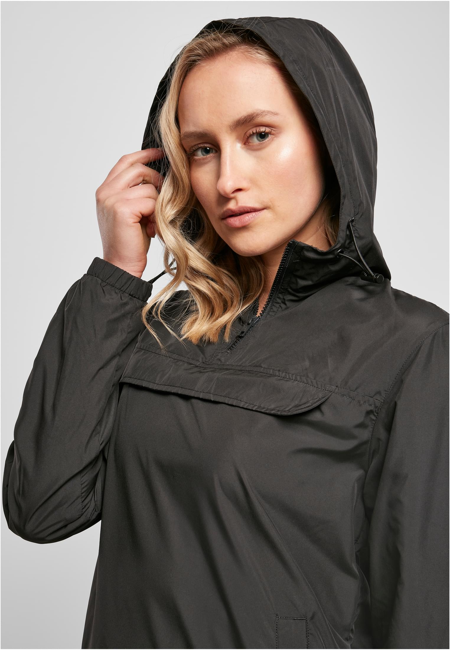 Ladies Basic Pull Over Jacket black | black