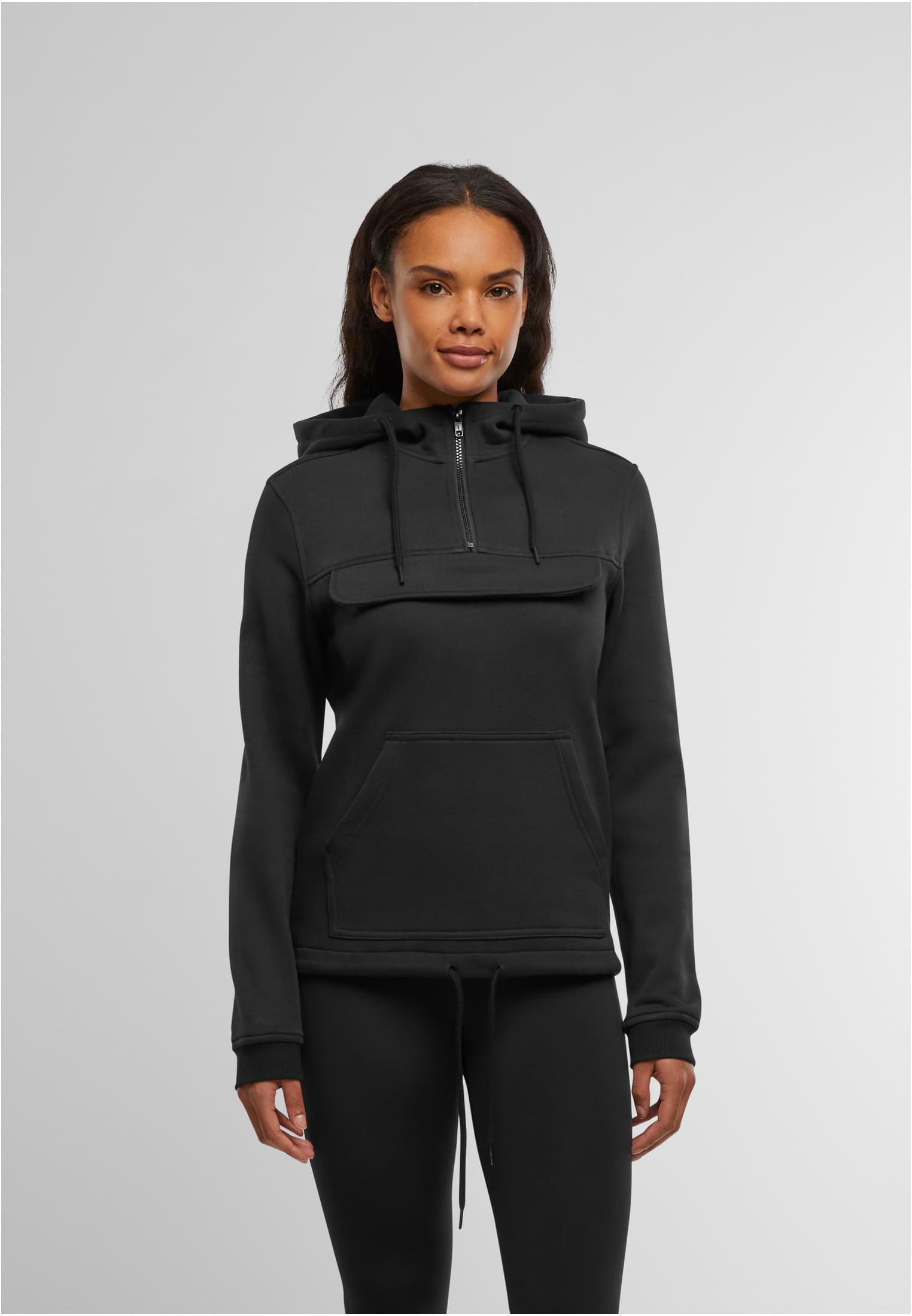 Ladies Sweat Pull Over Hoody black | black