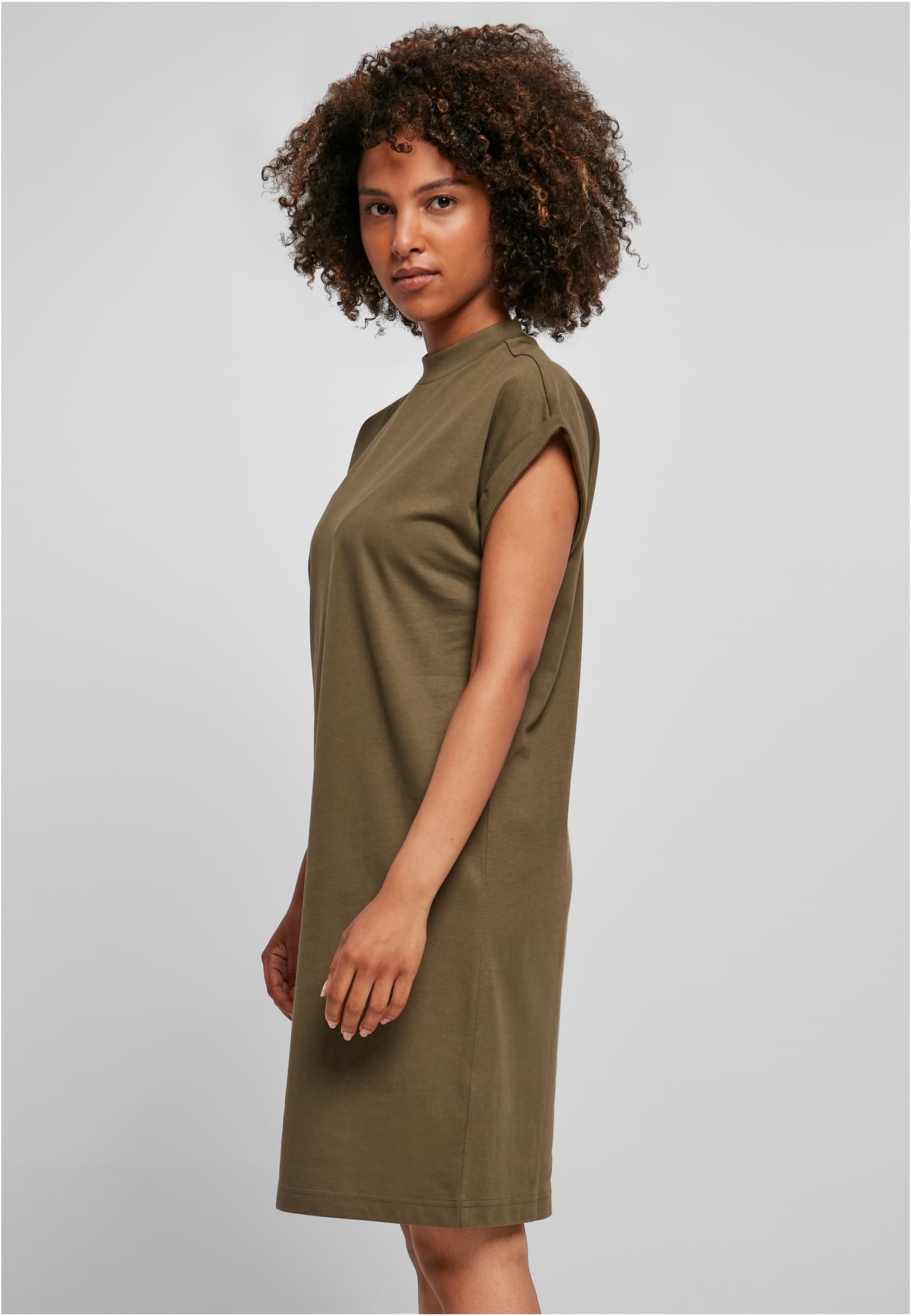 Ladies Turtle Extended Shoulder Dress olive | olive