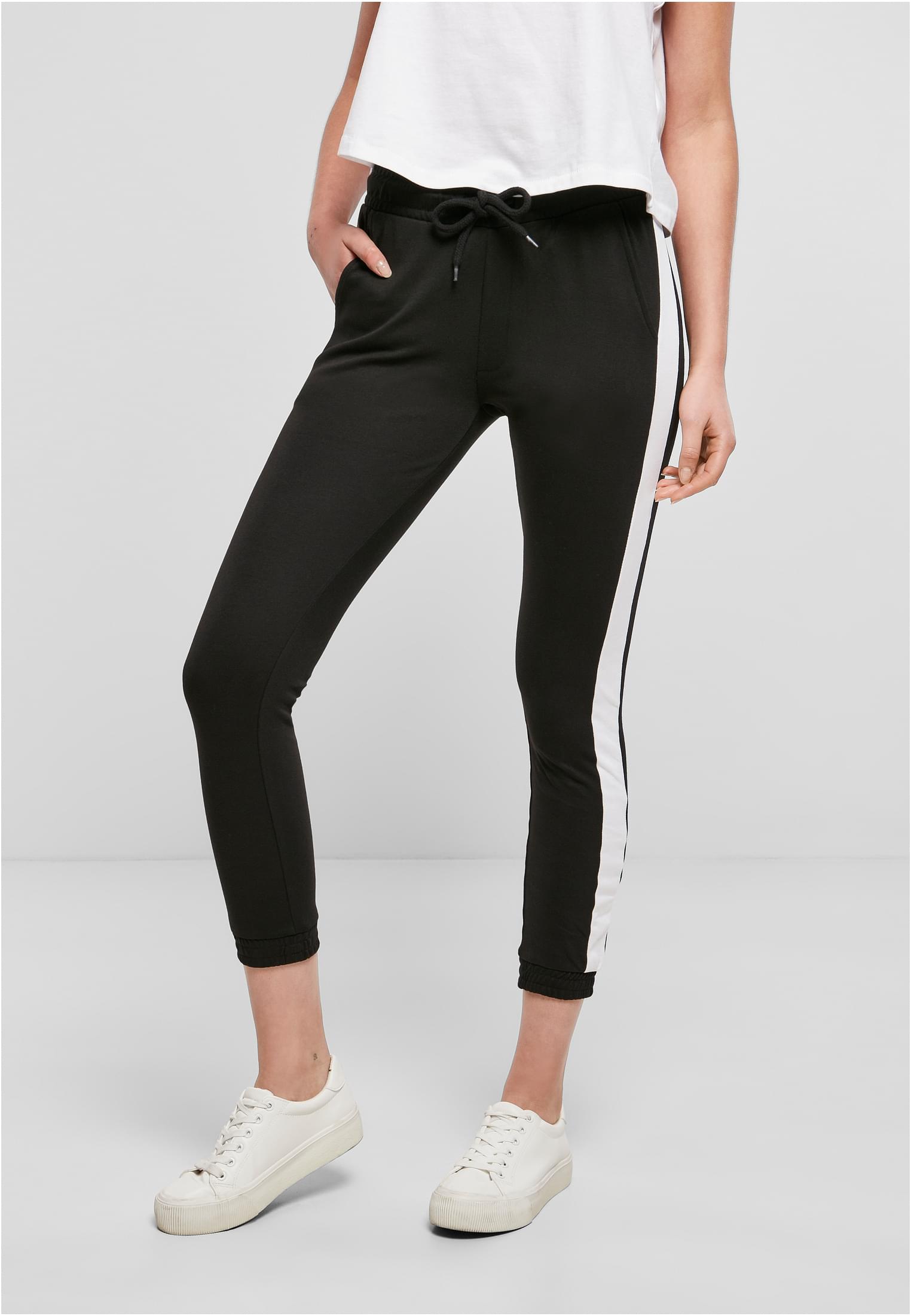 Ladies Interlock Jogpants black/white | black/white