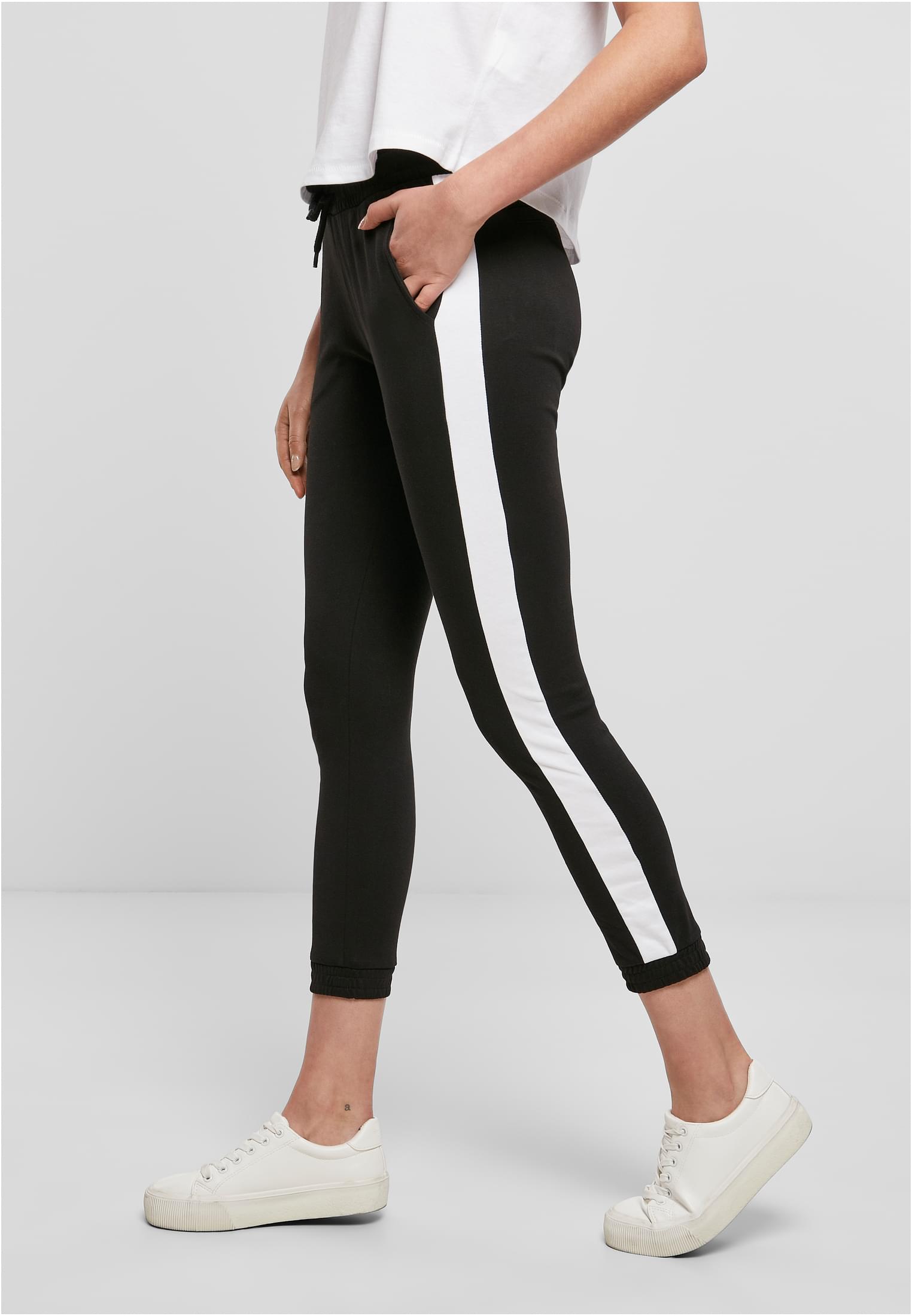 Ladies Interlock Jogpants black/white | black/white