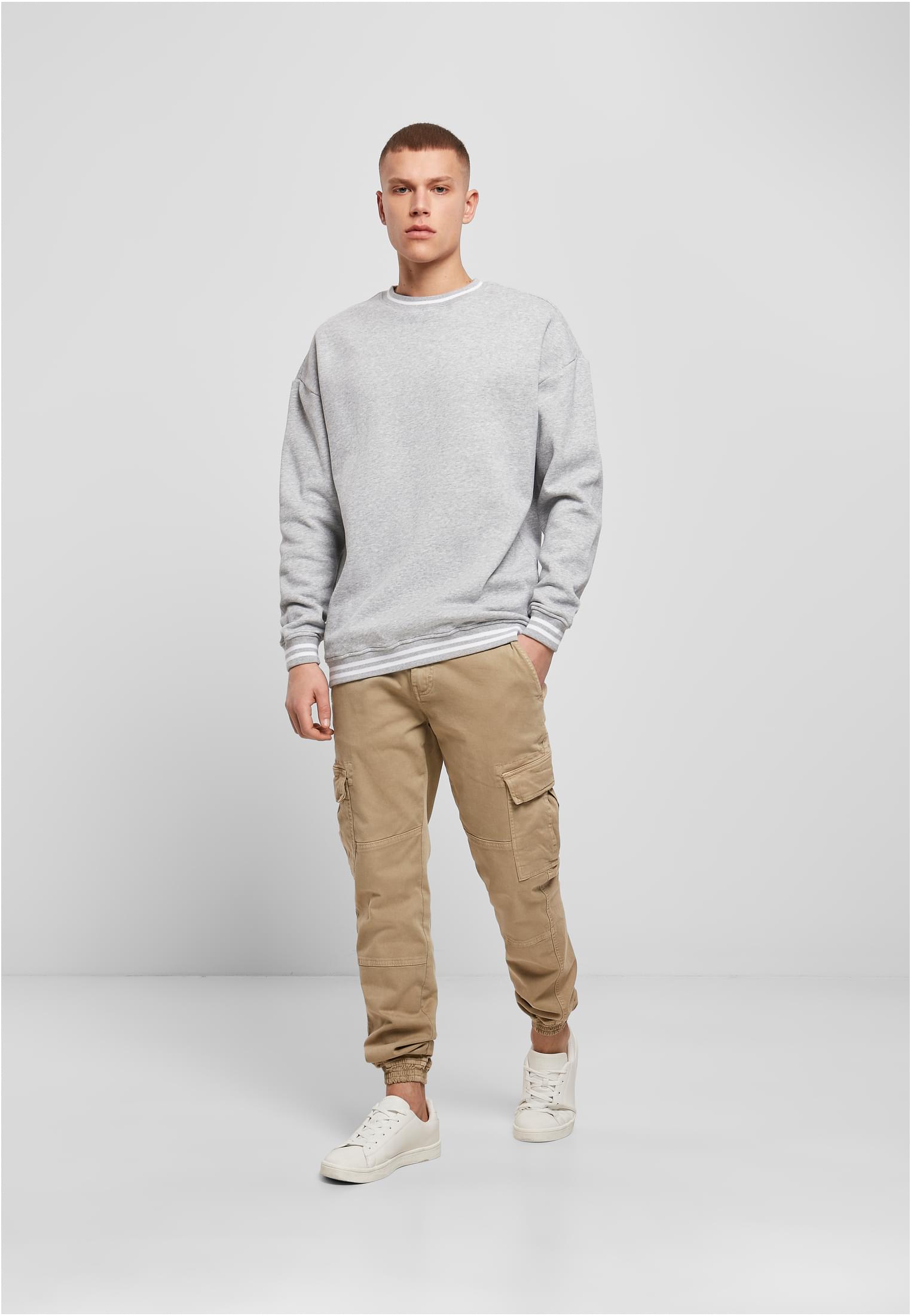 College Sweat Crew heather grey/white | heather grey/white