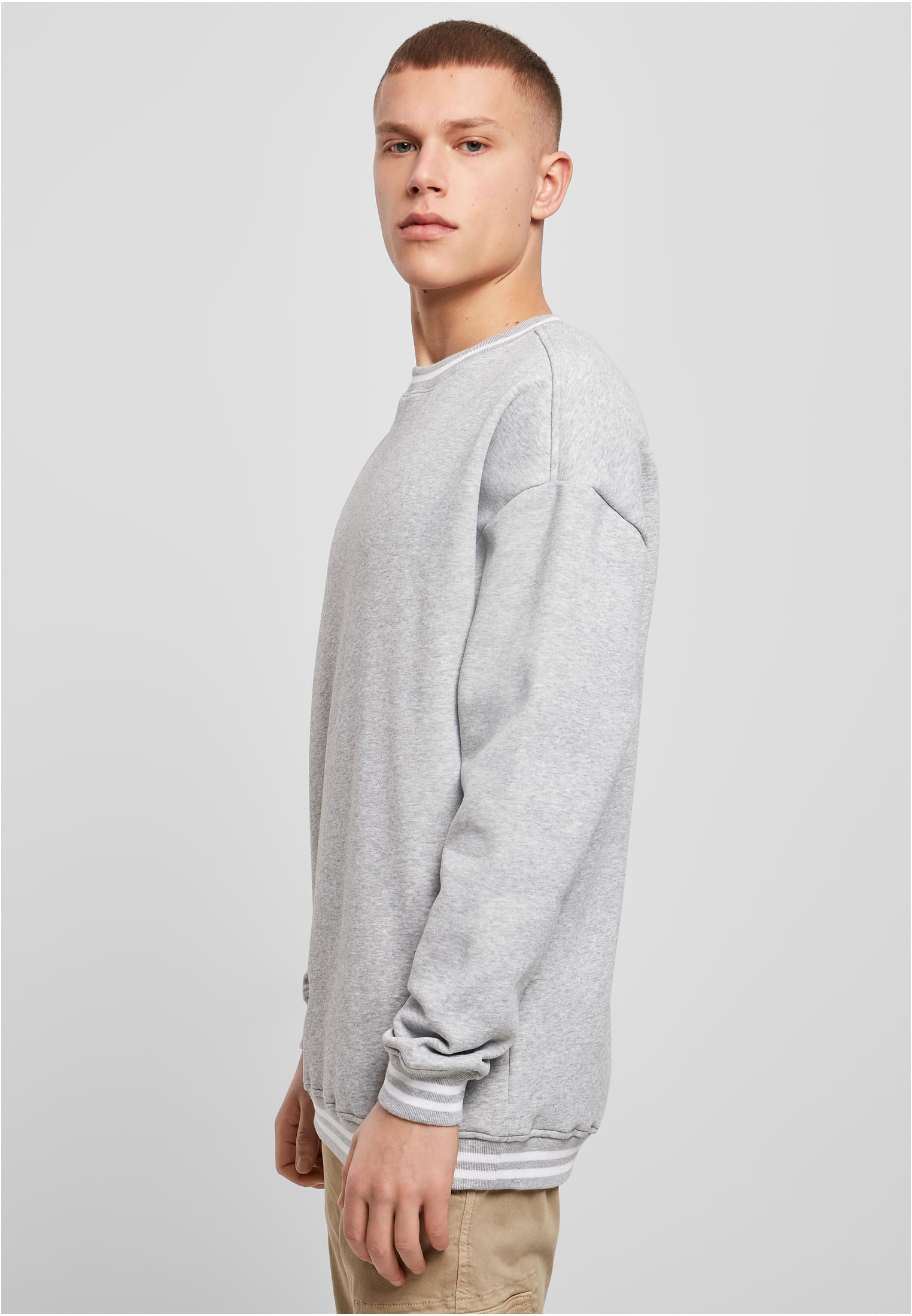 College Sweat Crew heather grey/white | heather grey/white