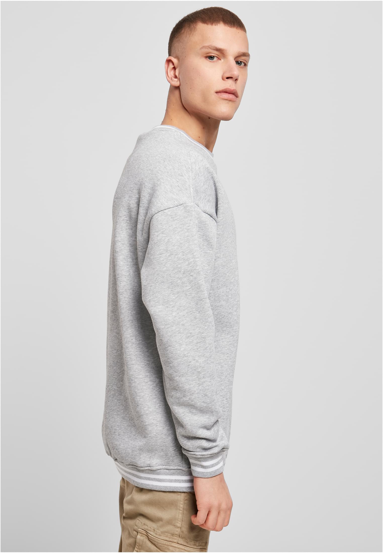 College Sweat Crew heather grey/white | heather grey/white
