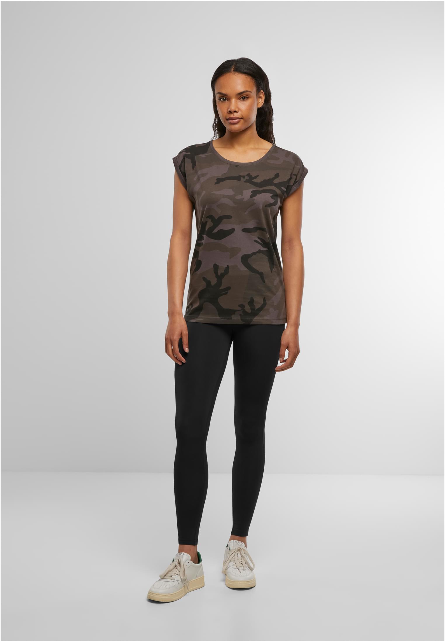 Ladies Extended Shoulder Camo Tee darkcamo | darkcamo