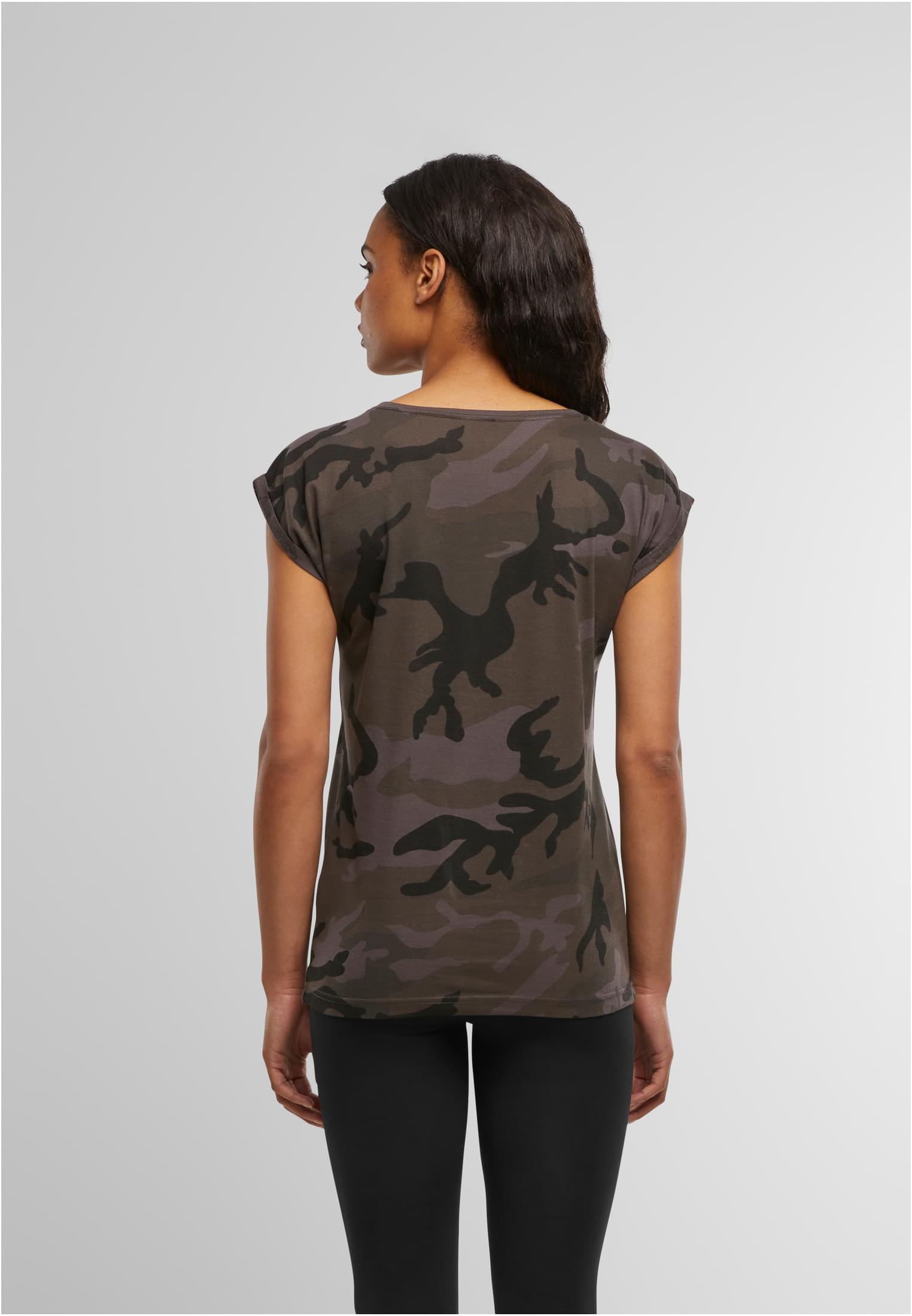 Ladies Extended Shoulder Camo Tee darkcamo | darkcamo