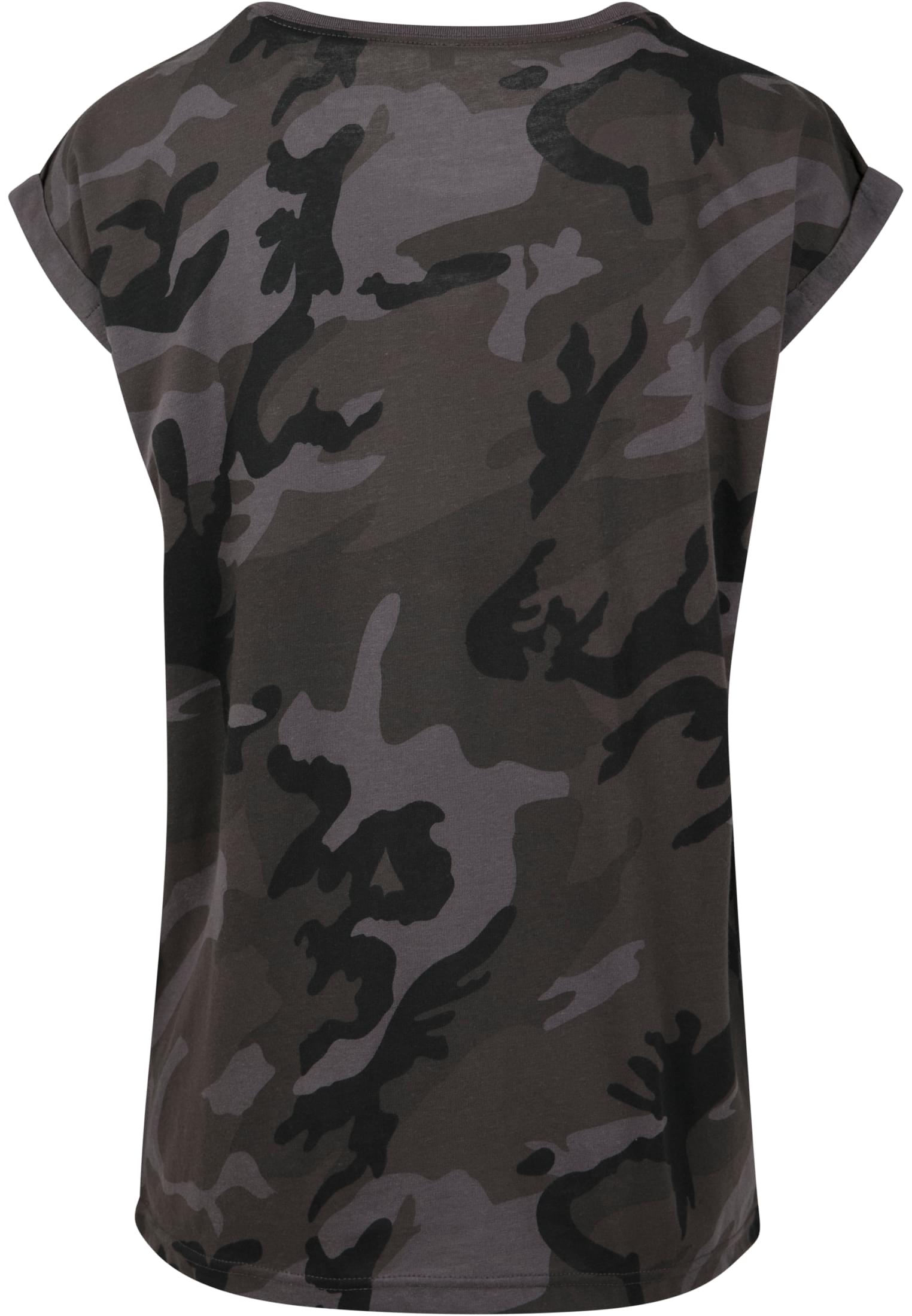 Ladies Extended Shoulder Camo Tee darkcamo | darkcamo