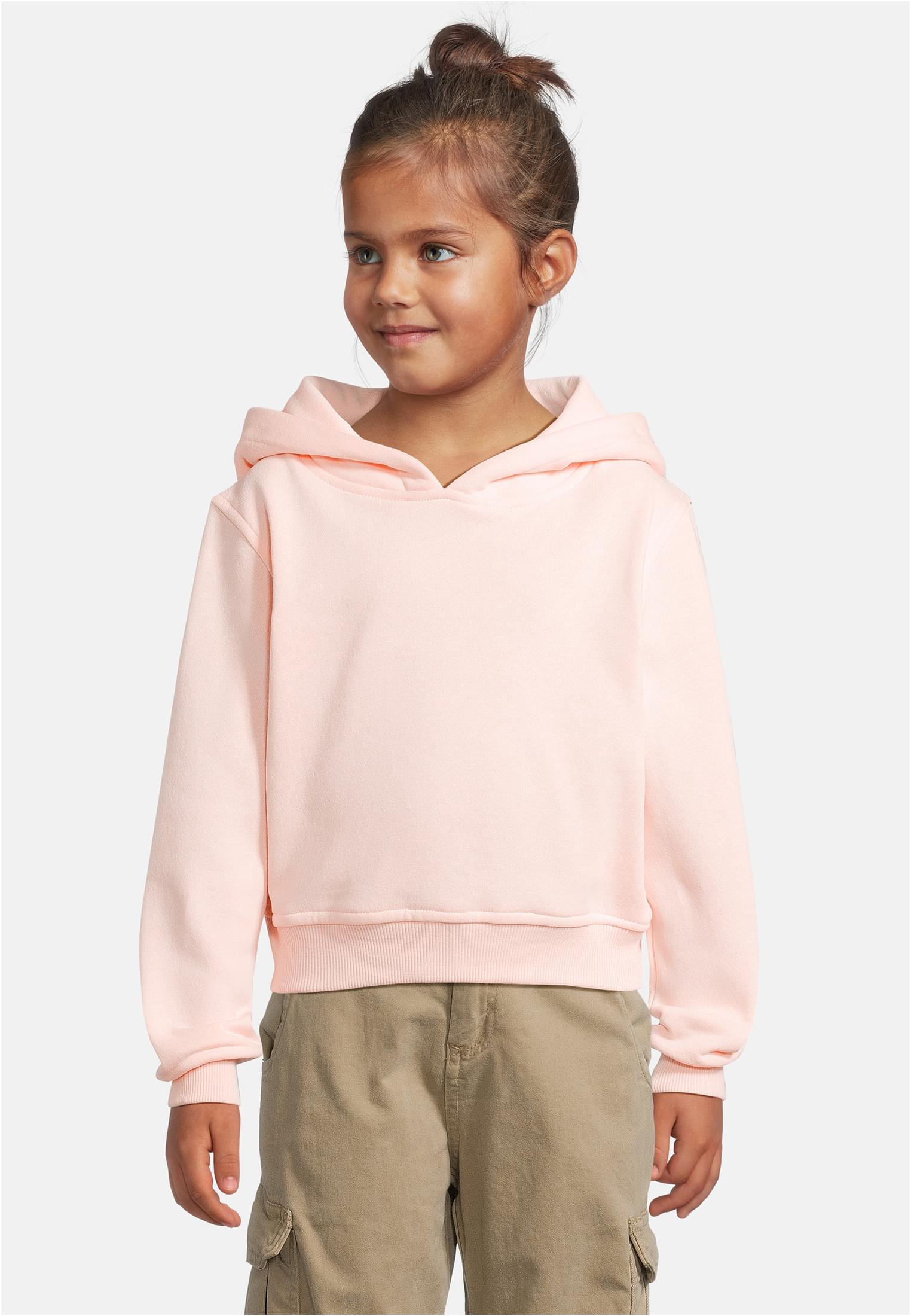 Girls Cropped Sweat Hoody 2 Pack white+pink | white+pink