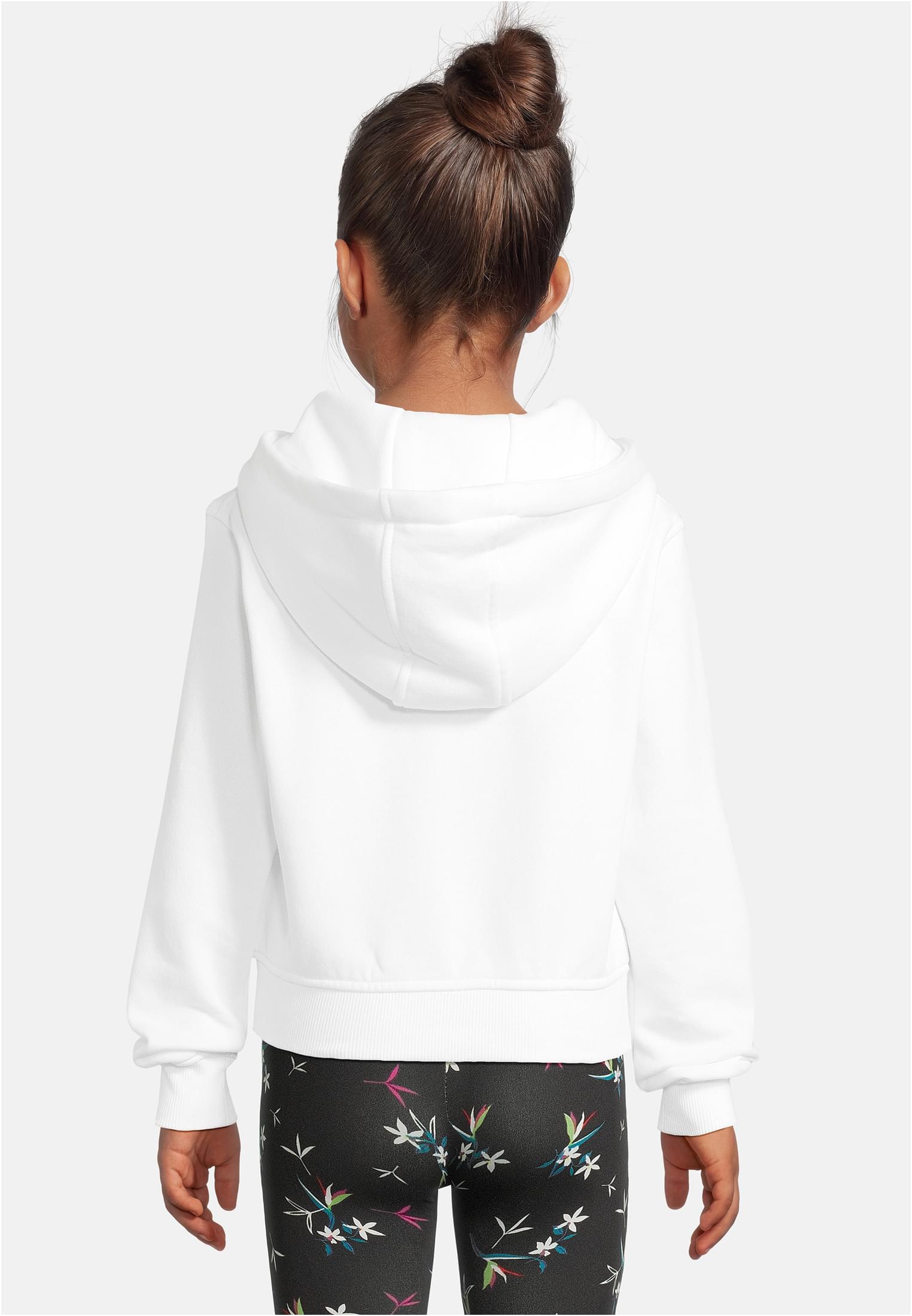 Girls Cropped Sweat Hoody 2 Pack white+pink | white+pink