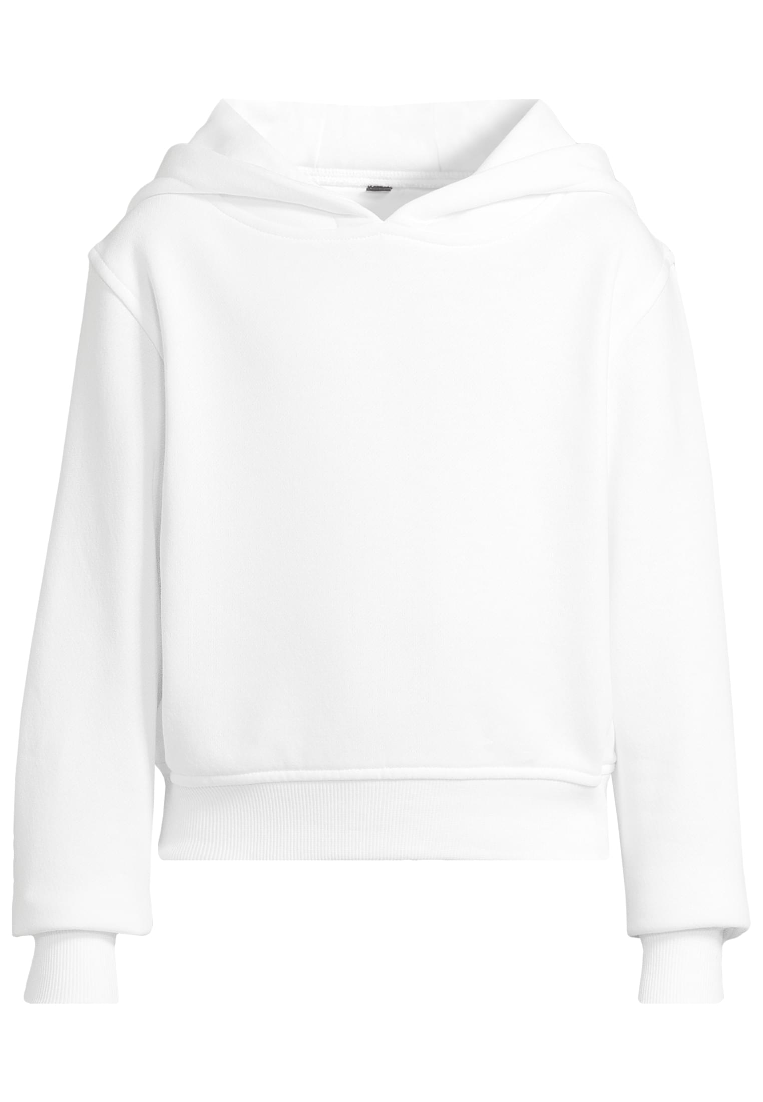 Girls Cropped Sweat Hoody 2 Pack white+pink | white+pink